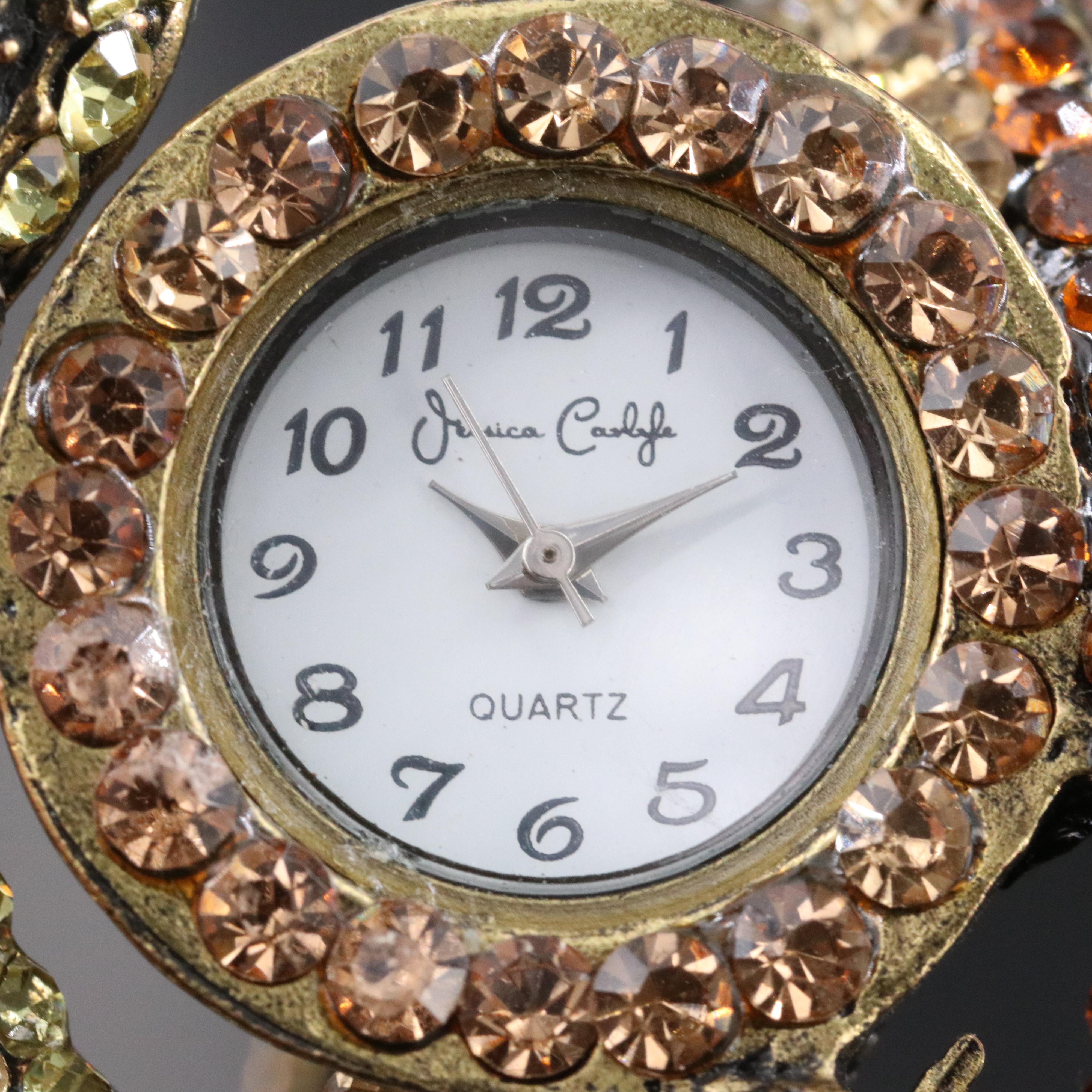 Jessica Caryle Vintage Rhinestone Lizard Watch