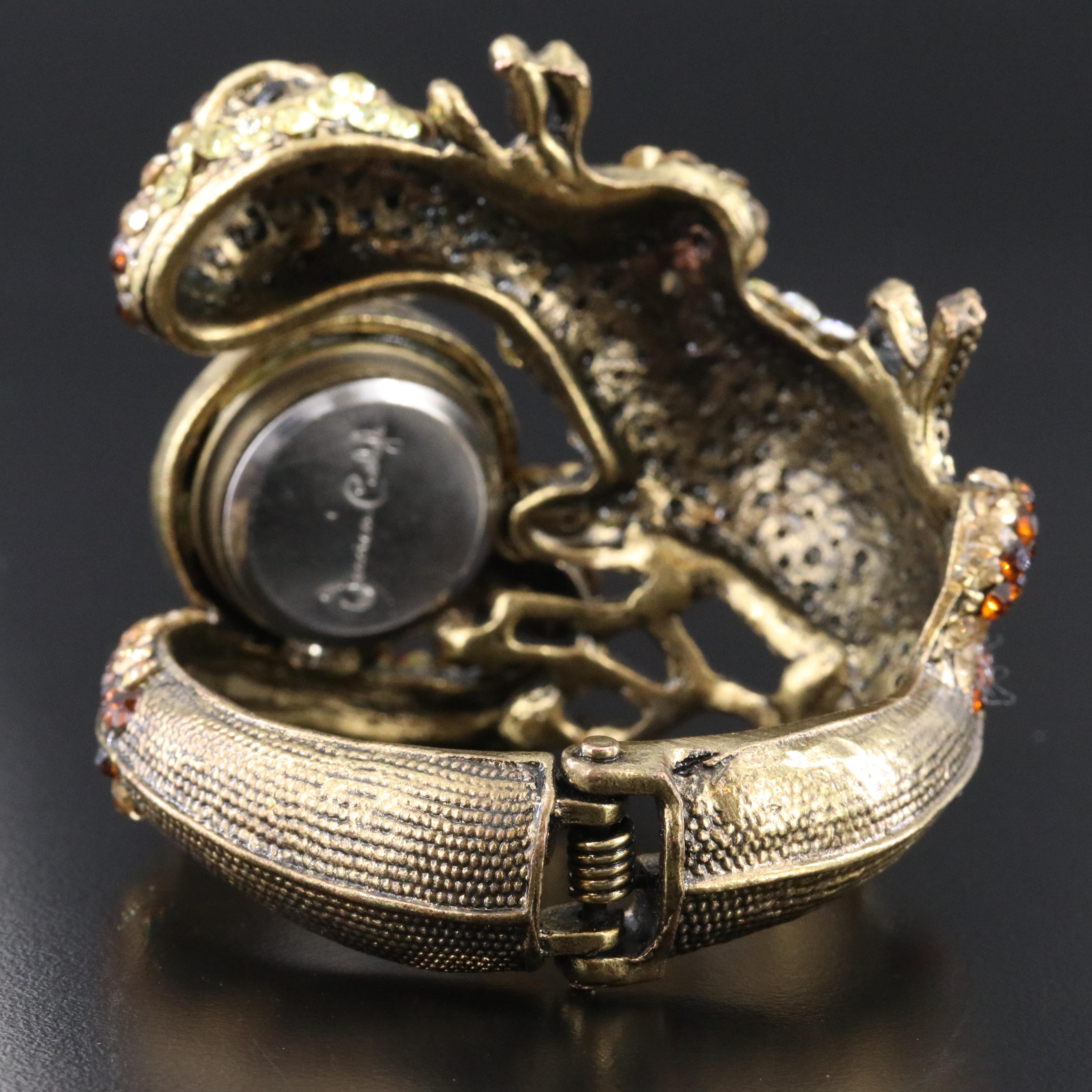 Jessica Caryle Vintage Rhinestone Lizard Watch