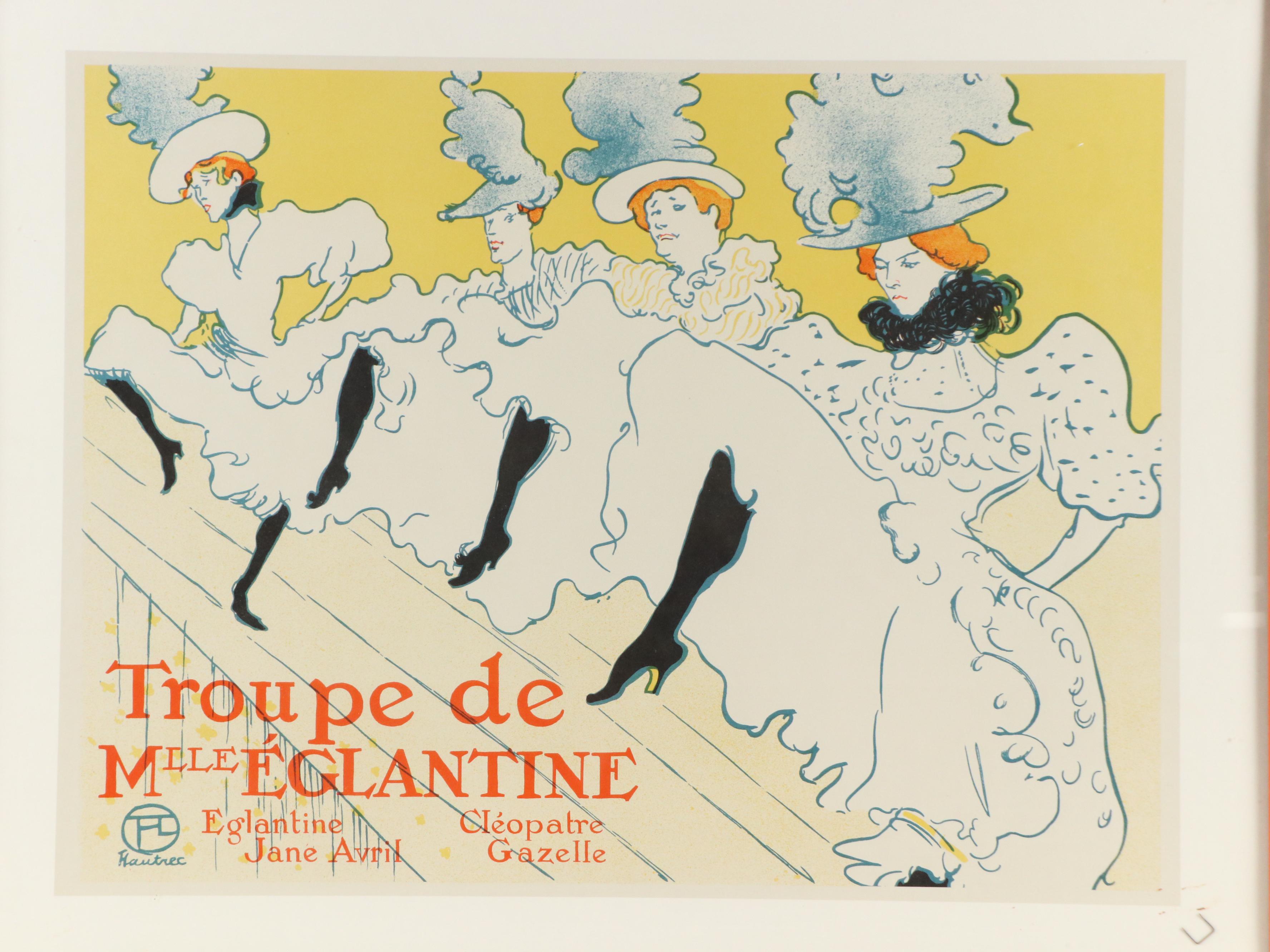 Lithograph After Henri de Toulouse-Lautrec "La Troupe de Mademoiselle Eglantine"