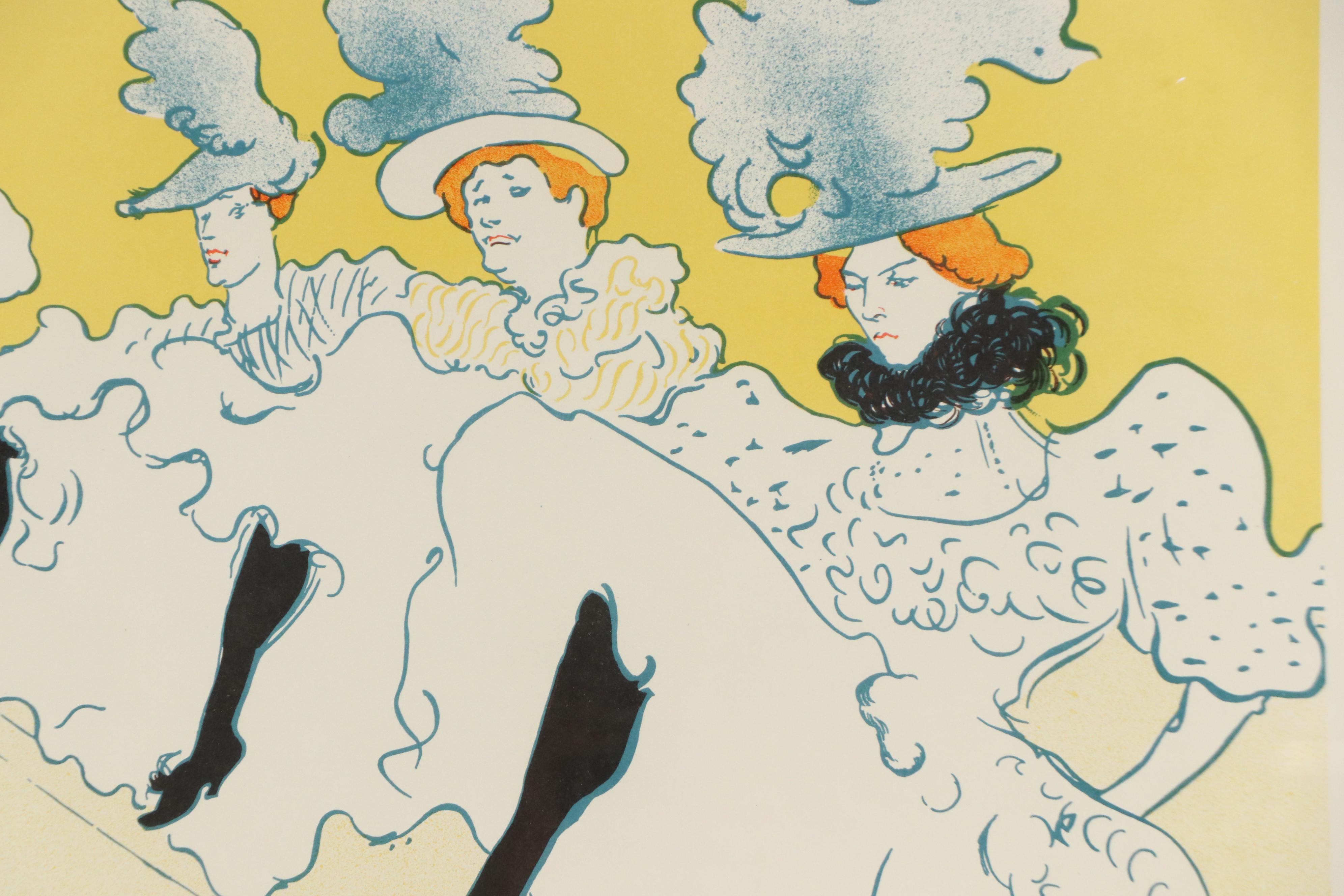Lithograph After Henri de Toulouse-Lautrec "La Troupe de Mademoiselle Eglantine"