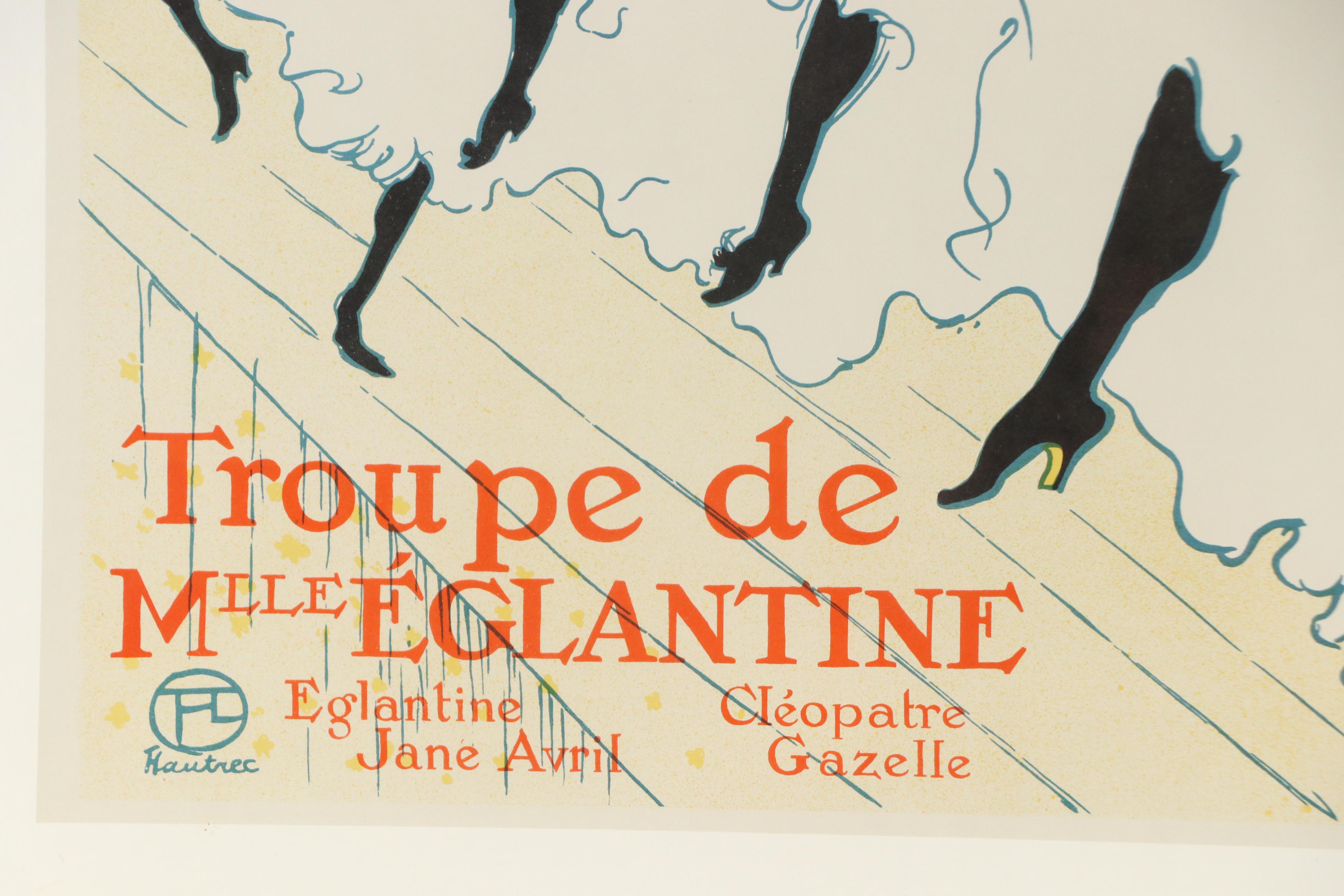 Lithograph After Henri de Toulouse-Lautrec "La Troupe de Mademoiselle Eglantine"