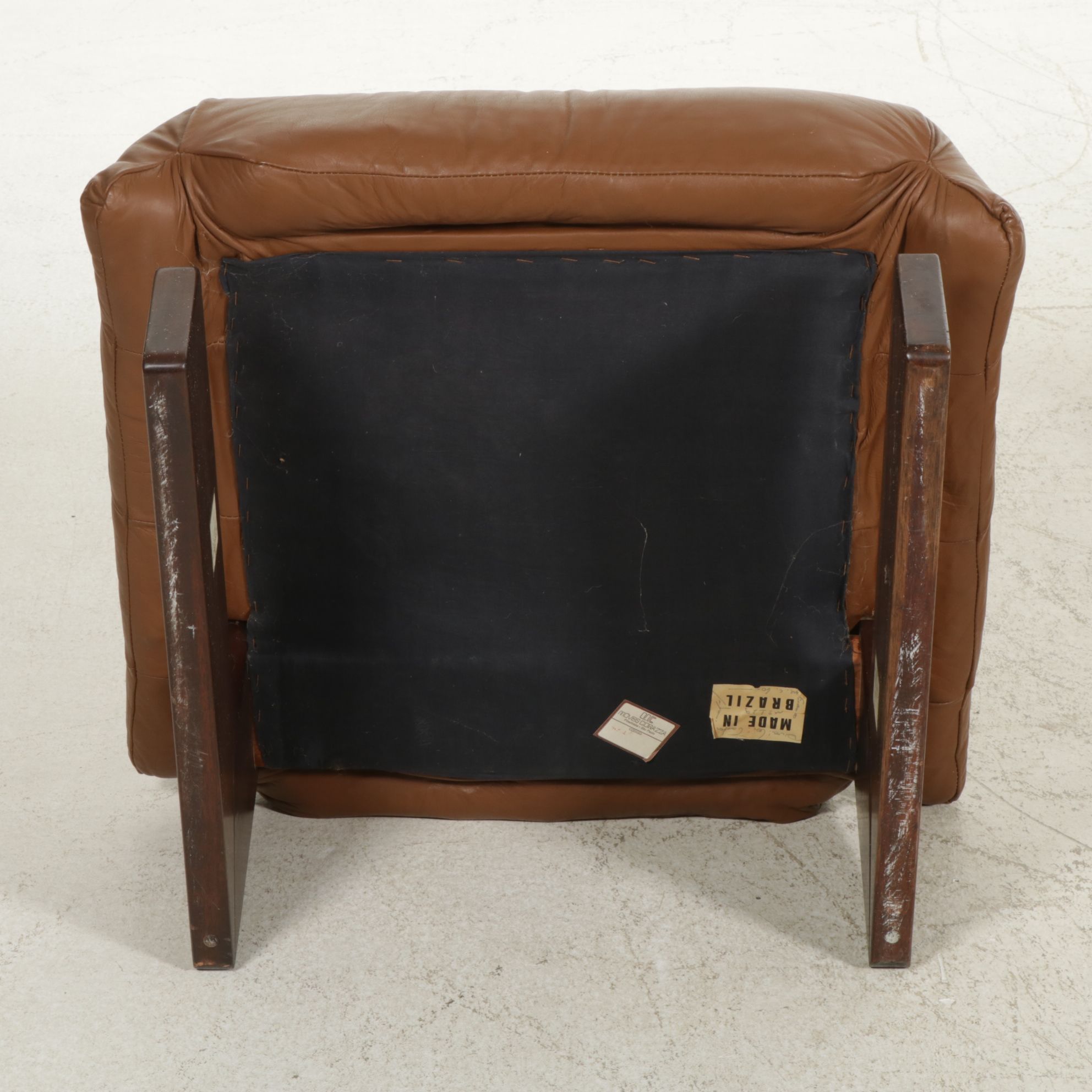 Moveis Corazza Mid Century Modern Brazilian Rosewood and Leather Lounge Chair