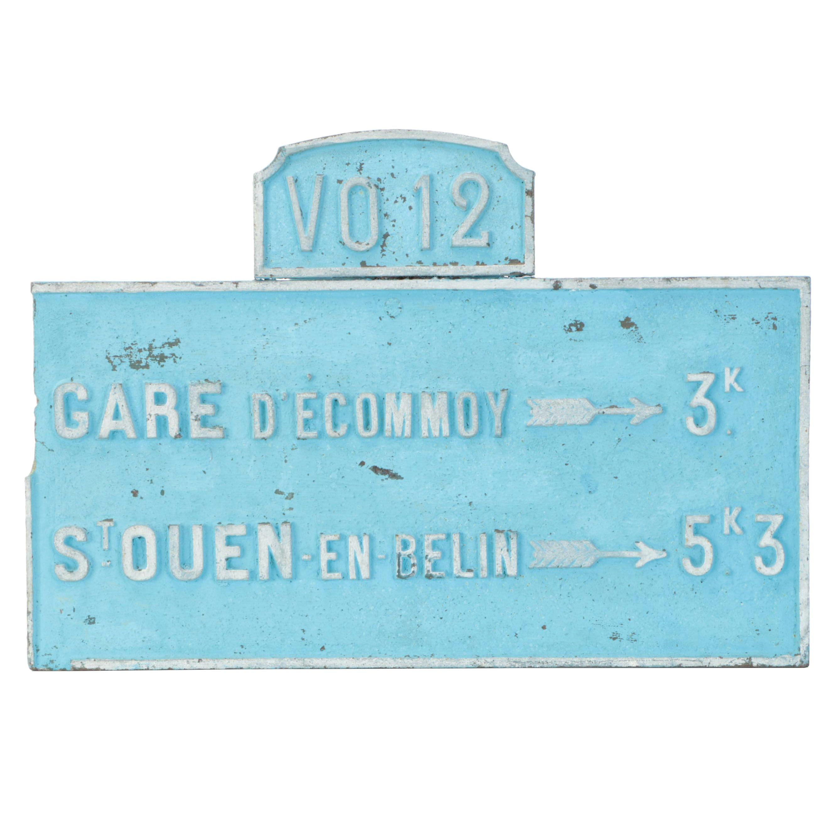 French Metal Road Sign