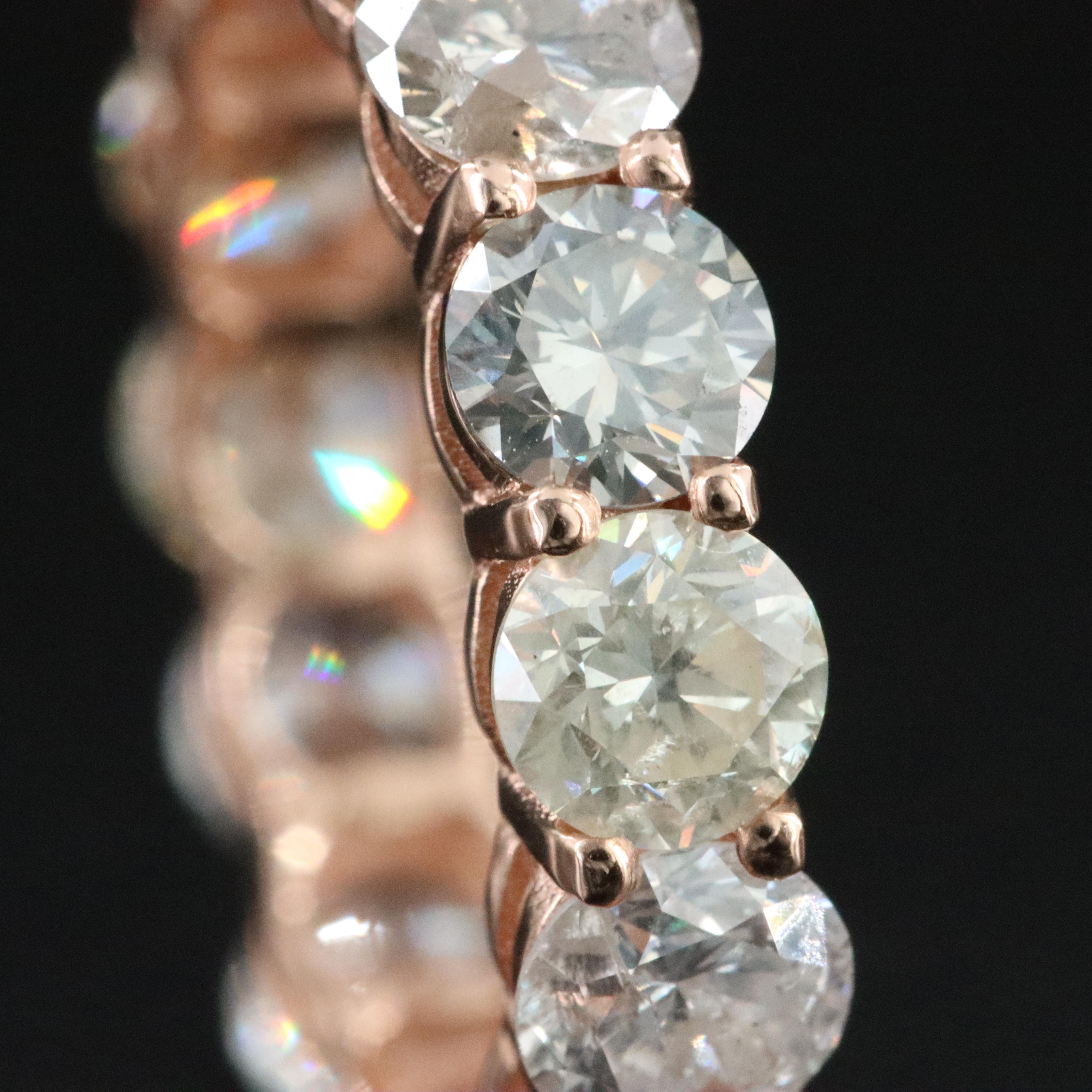 14K Rose Gold 5.72 CTW Diamond Eternity Band with IGI Jewelry Report