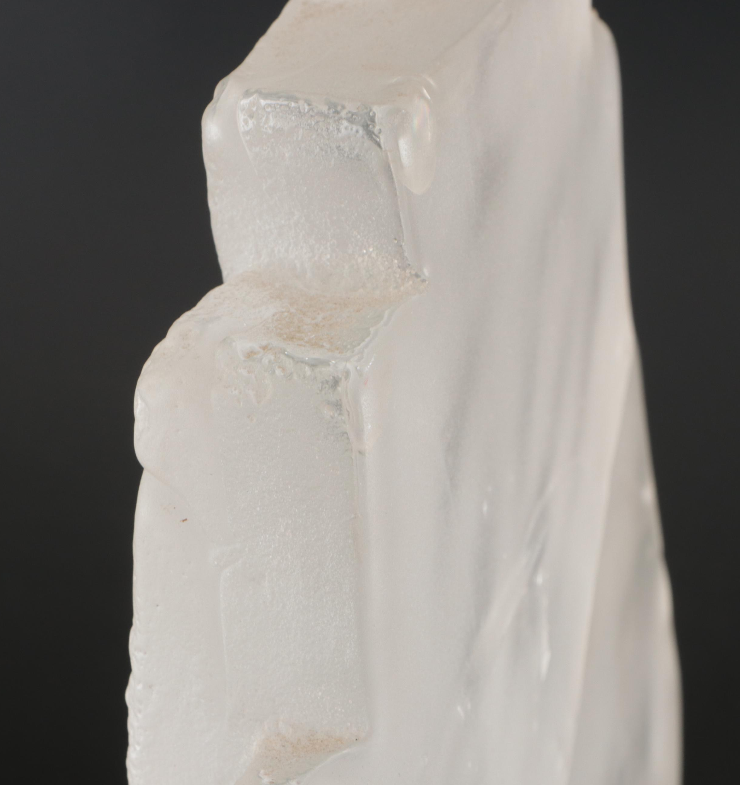 Abstract Architectural Sand-Cast Glass Sculpture