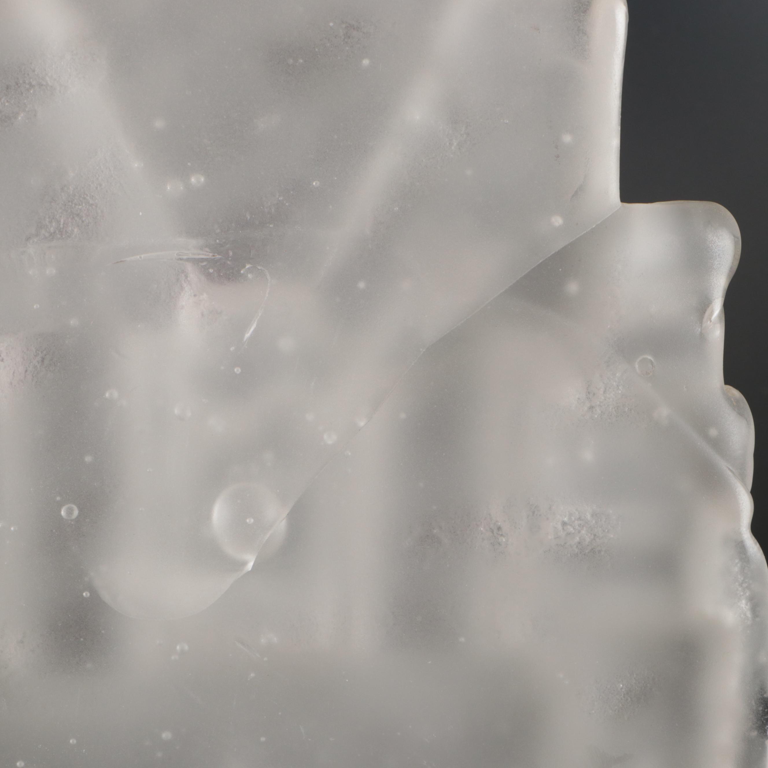 Abstract Architectural Sand-Cast Glass Sculpture