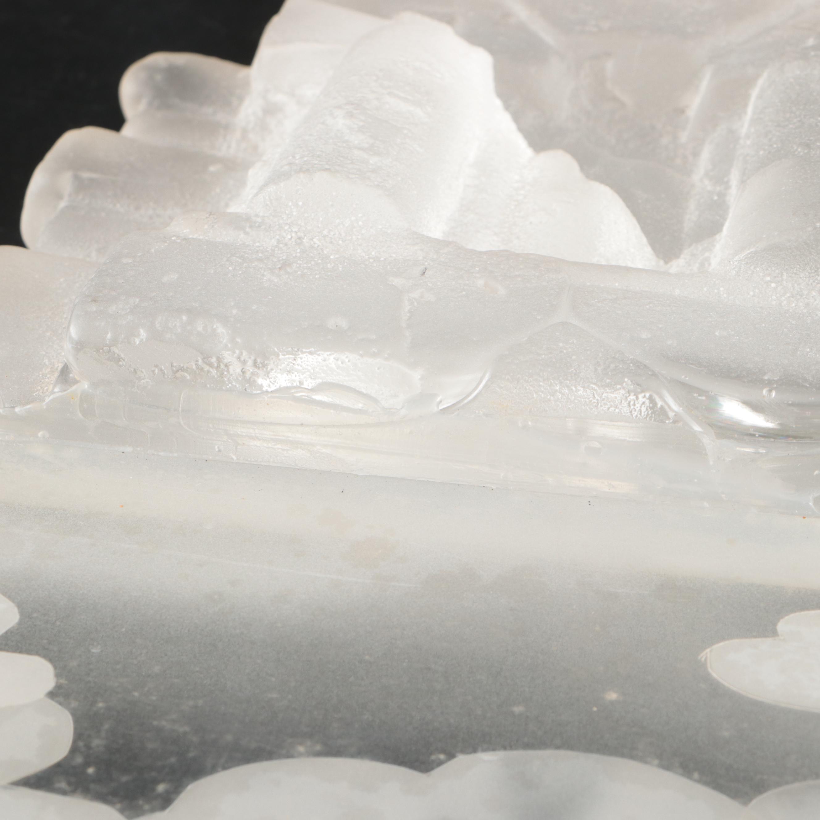 Abstract Architectural Sand-Cast Glass Sculpture