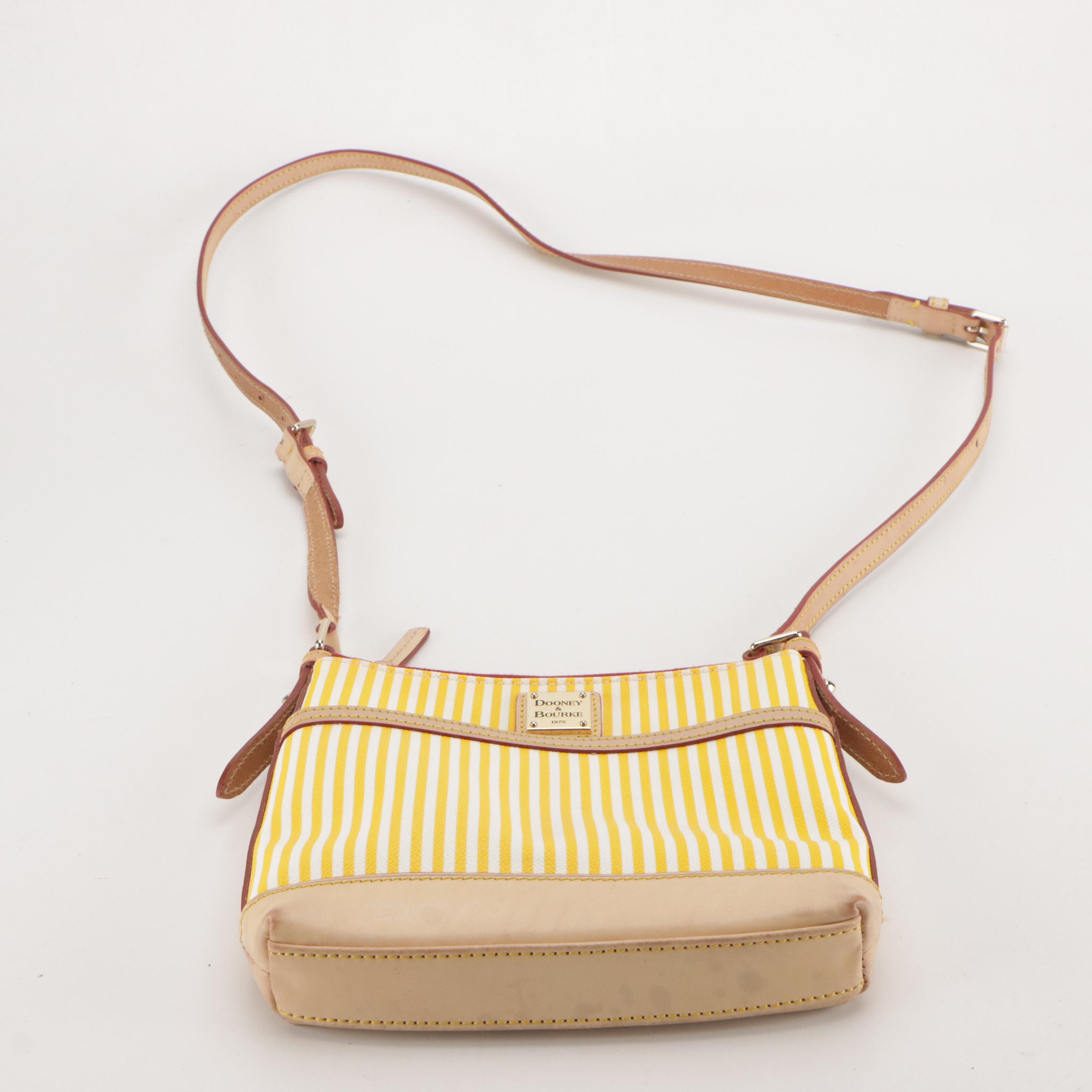 Dooney & Bourke Wristlet and Crossbody Bags in Logo/Striped Coated Canvas