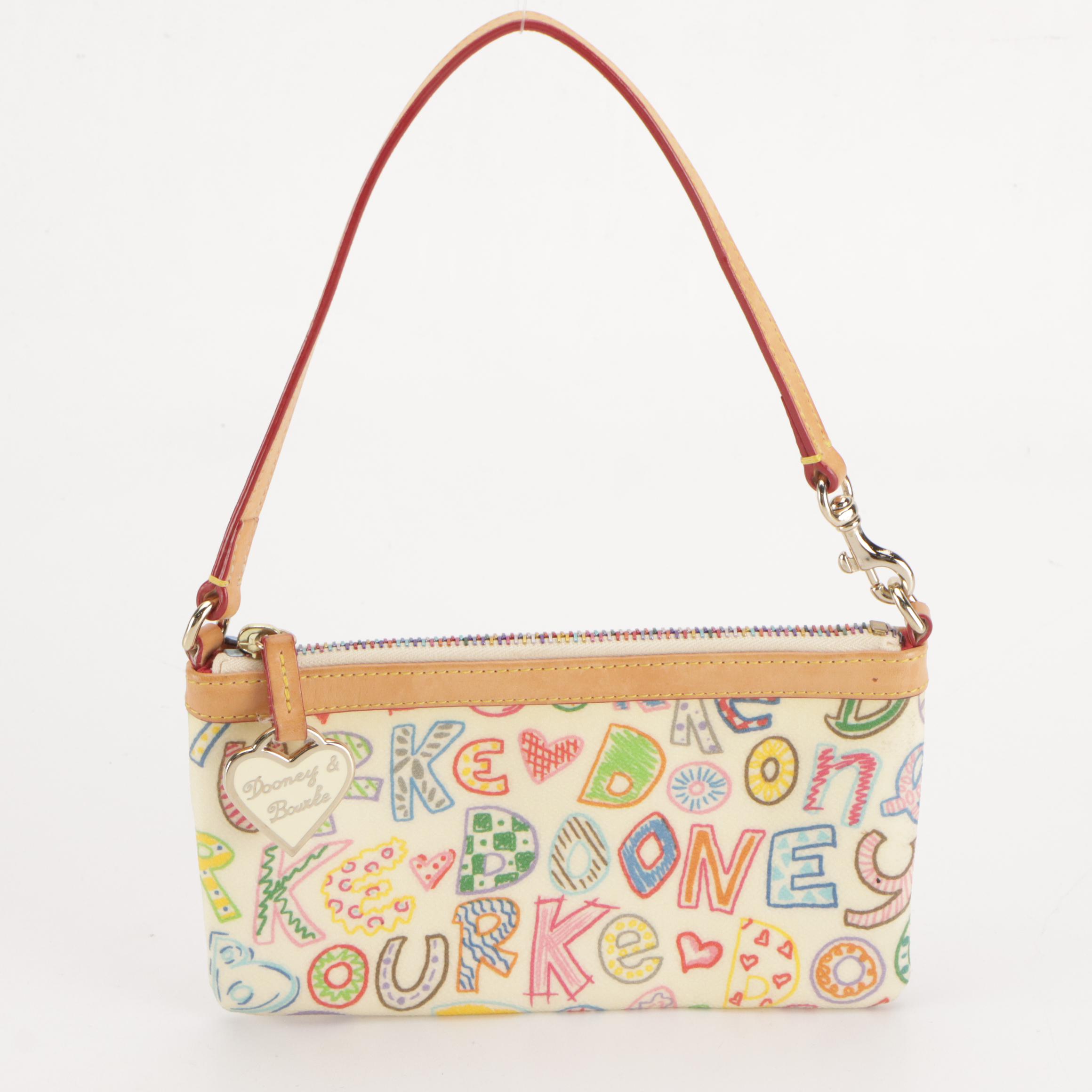 Dooney & Bourke Wristlet and Crossbody Bags in Logo/Striped Coated Canvas