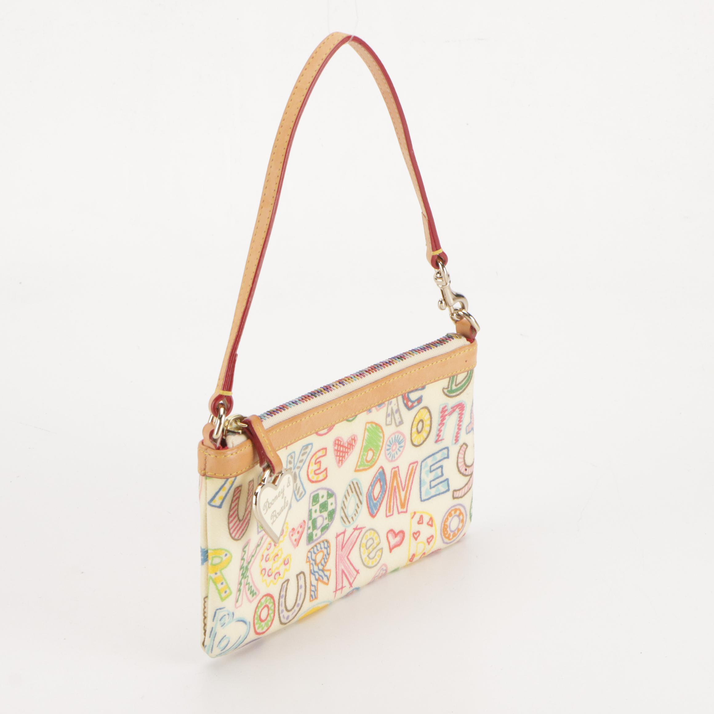 Dooney & Bourke Wristlet and Crossbody Bags in Logo/Striped Coated Canvas