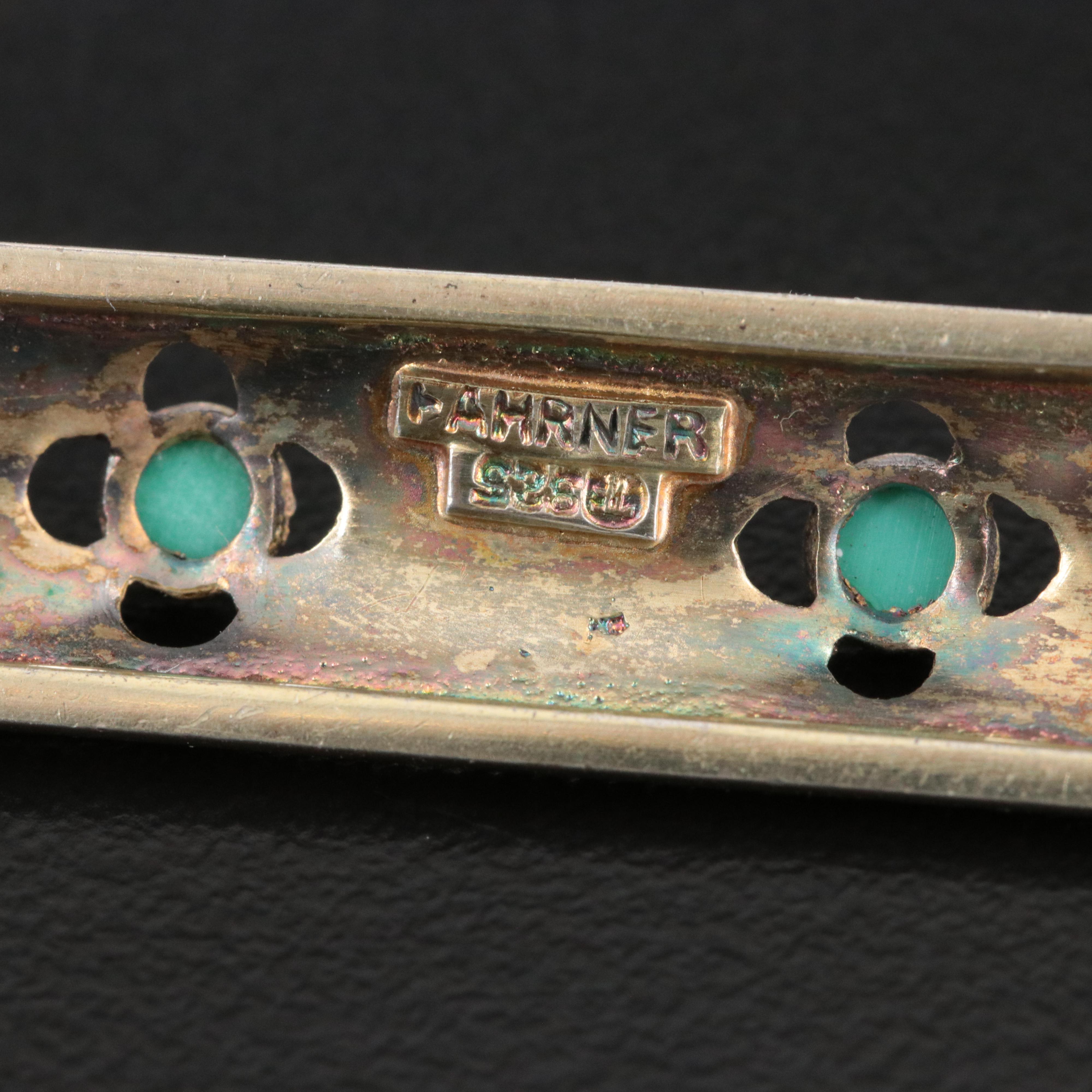 Antique Theodore Fahrner Sterling Turquoise Bar Pin
