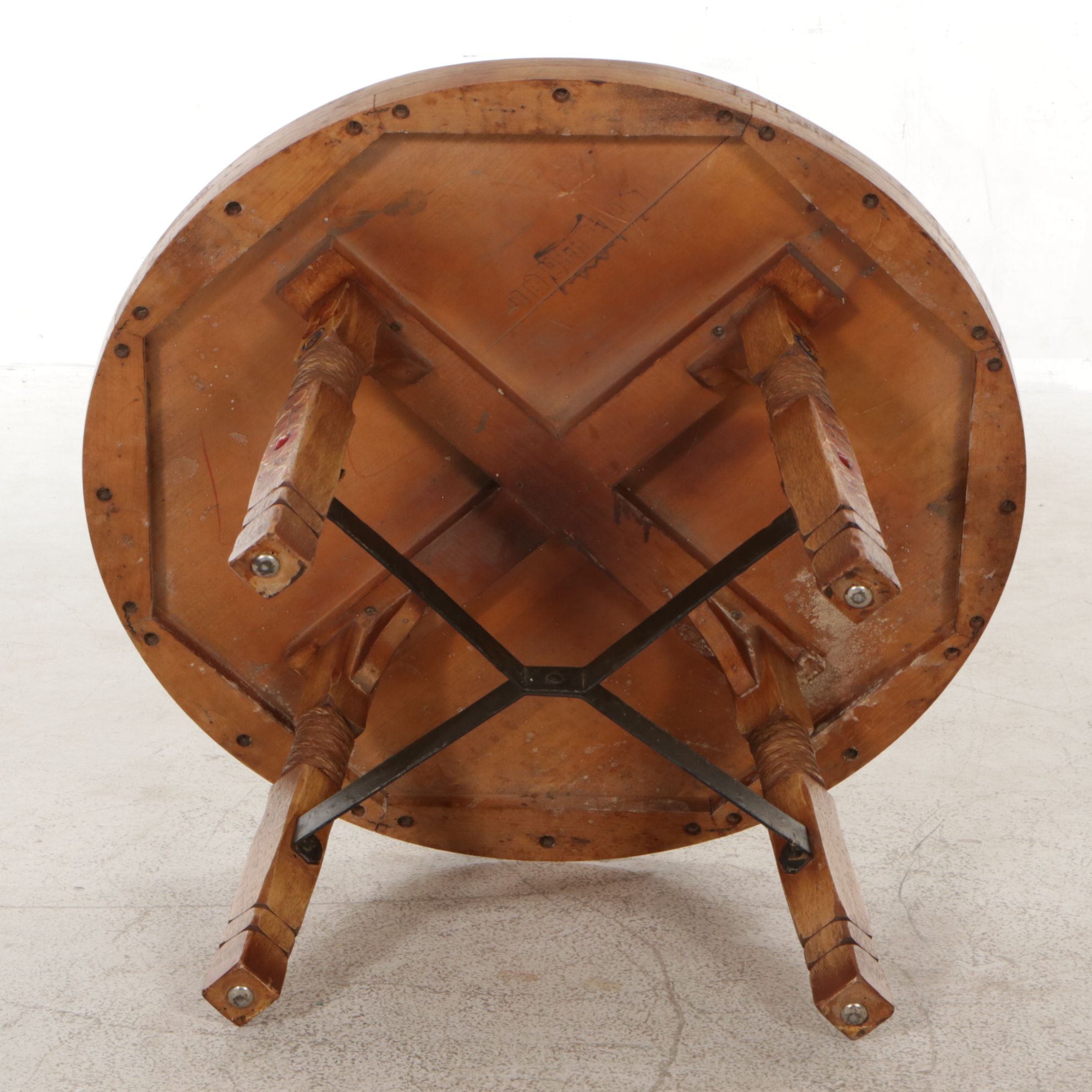 Coronado Southwestern Style Coffee Table with Hand Painted Flowers