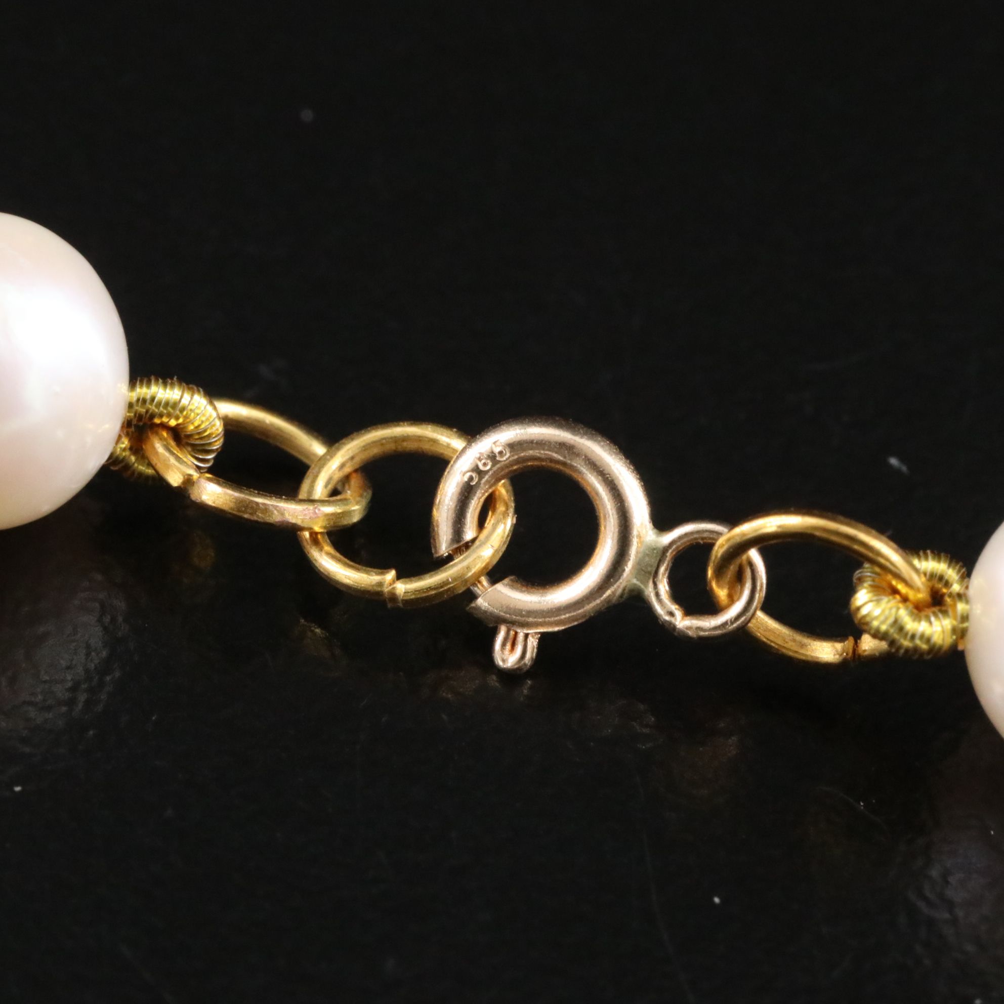 7.25 – 12.00 MM Graduated Pearl Necklace with 14K Clasp