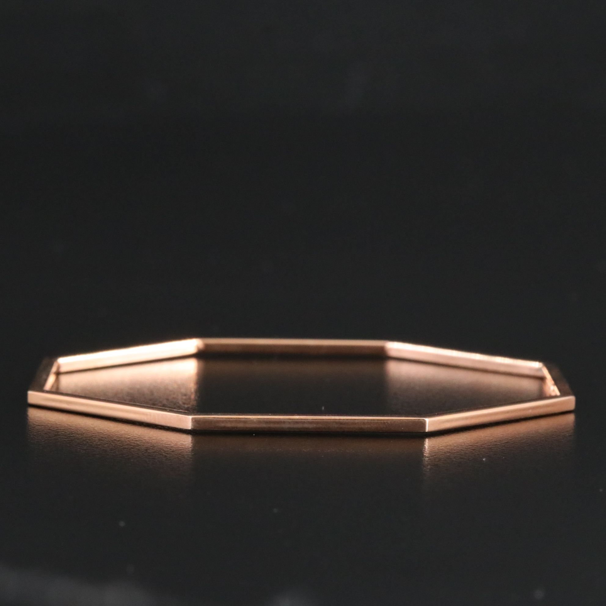 Italian 14K Rose Gold Octagonal Bangle