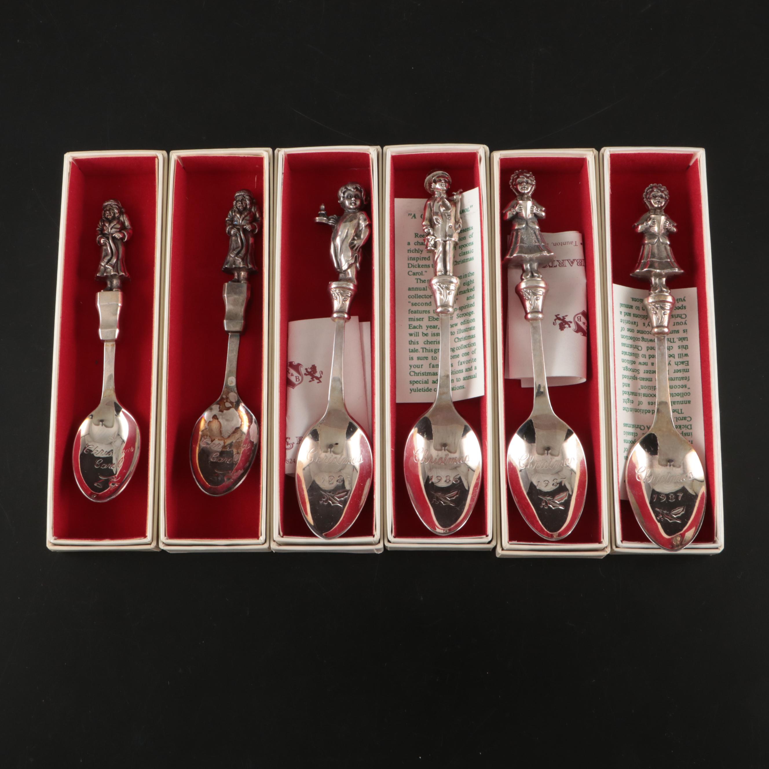 Reed & Barton "A Christmas Carol" Silver Plate Spoons, Late 20th Century