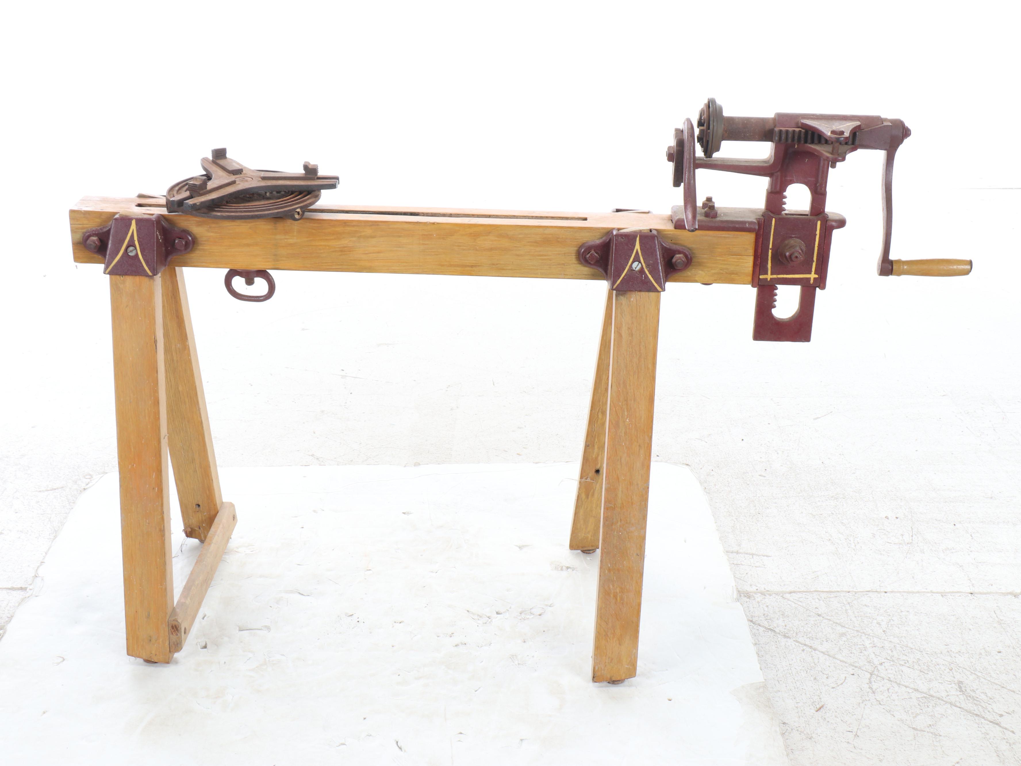 Industrial Cast Iron Rod Shaper with Wooden Work Horse