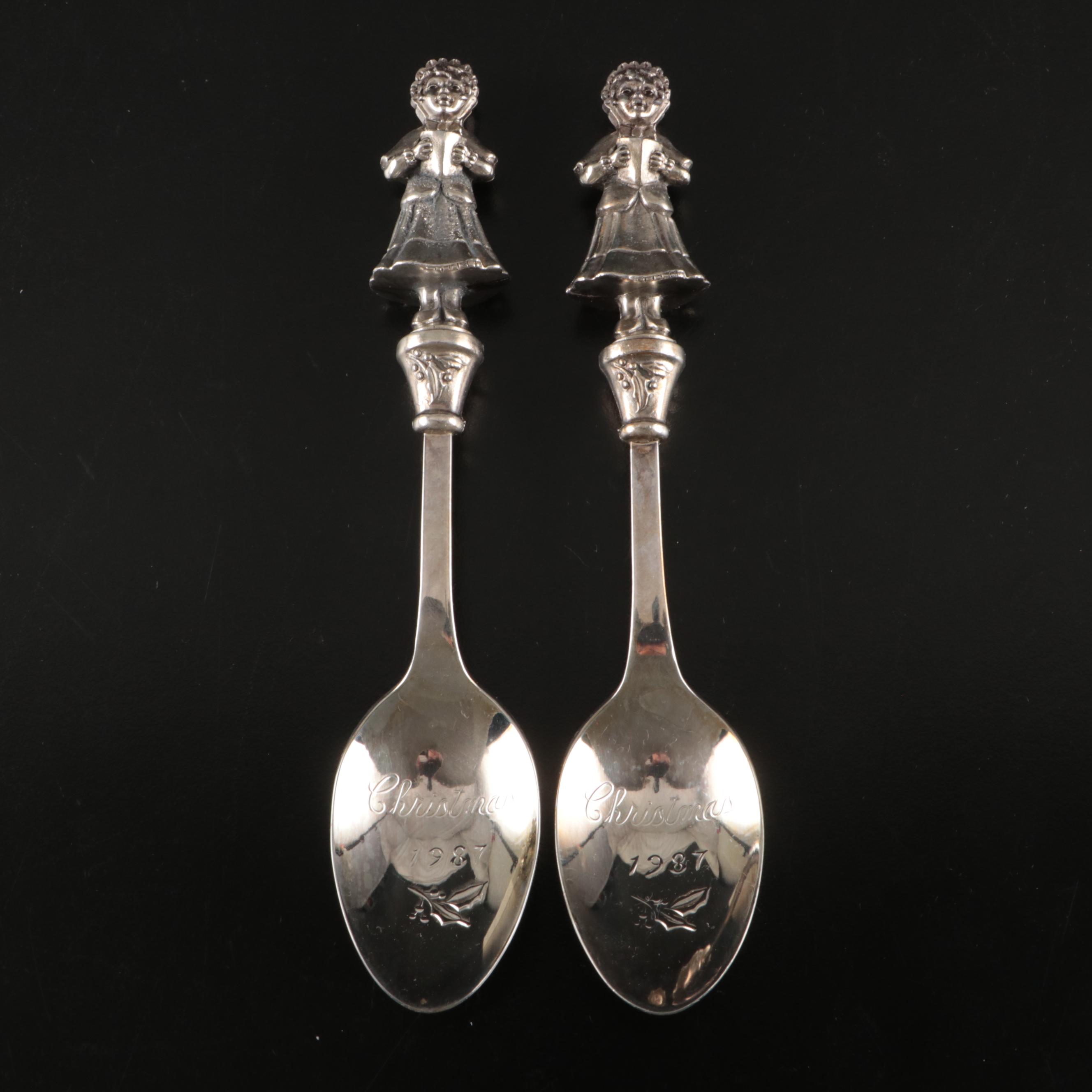Reed & Barton "A Christmas Carol" Silver Plate Spoons, Late 20th Century