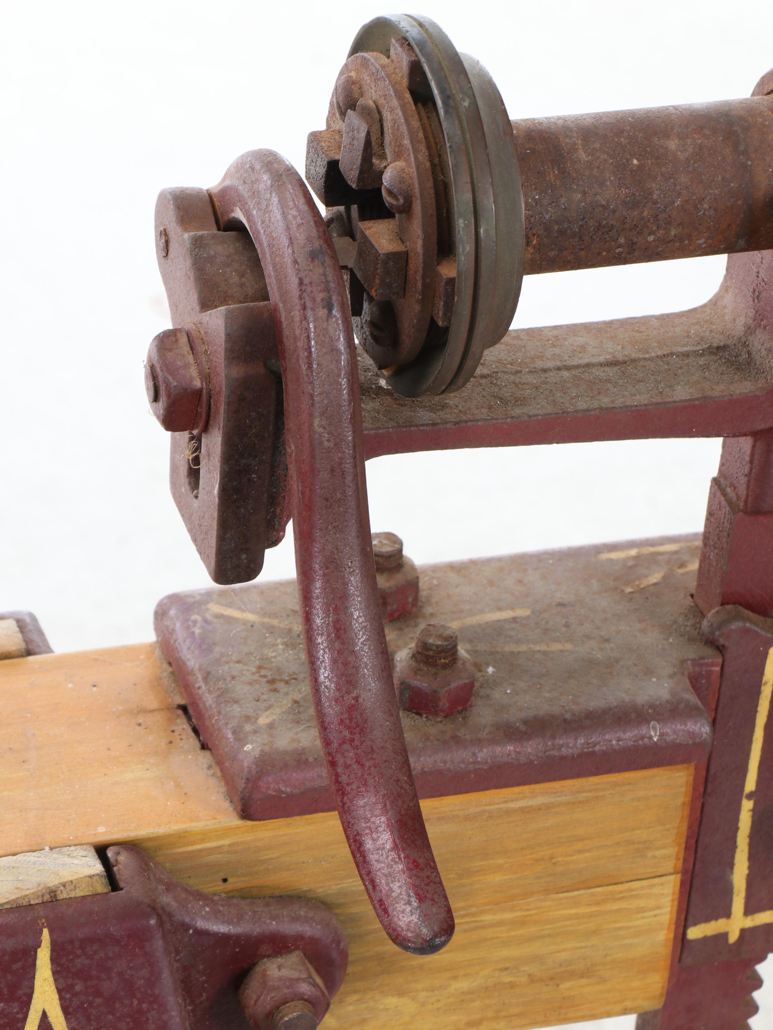 Industrial Cast Iron Rod Shaper with Wooden Work Horse