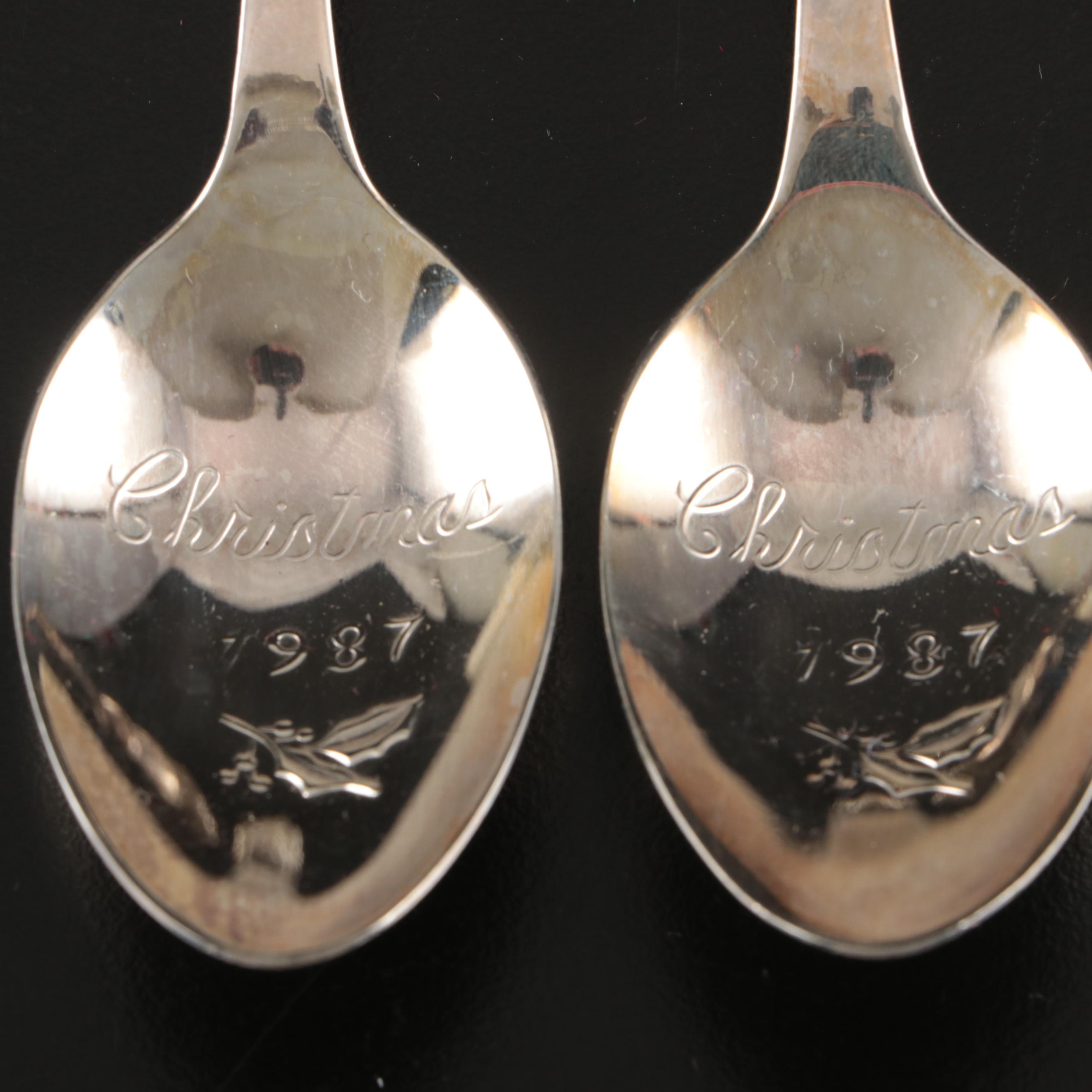 Reed & Barton "A Christmas Carol" Silver Plate Spoons, Late 20th Century
