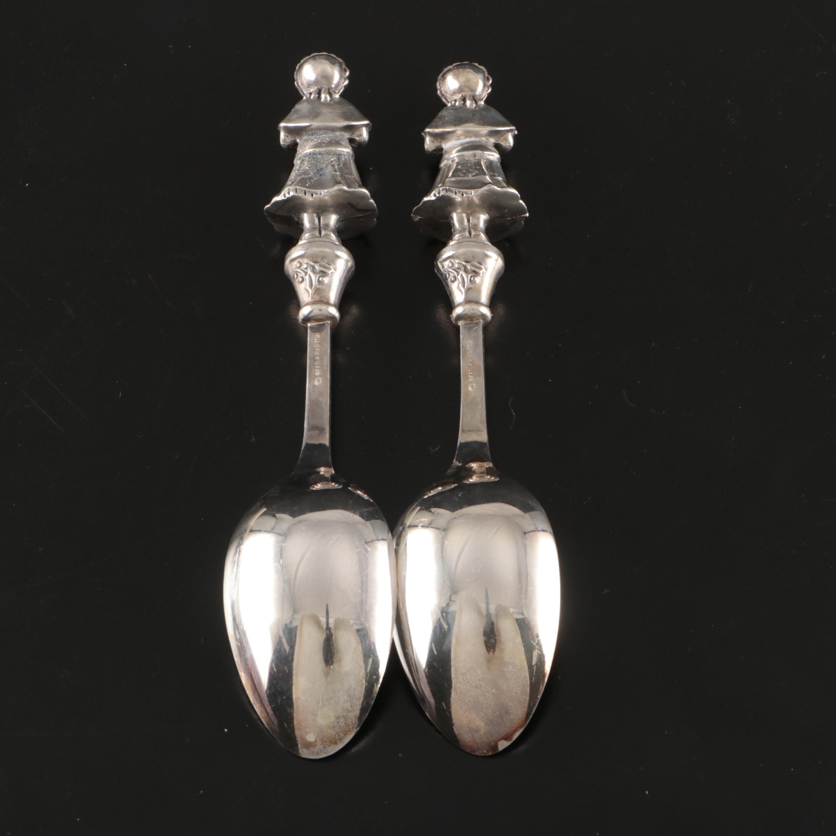 Reed & Barton "A Christmas Carol" Silver Plate Spoons, Late 20th Century