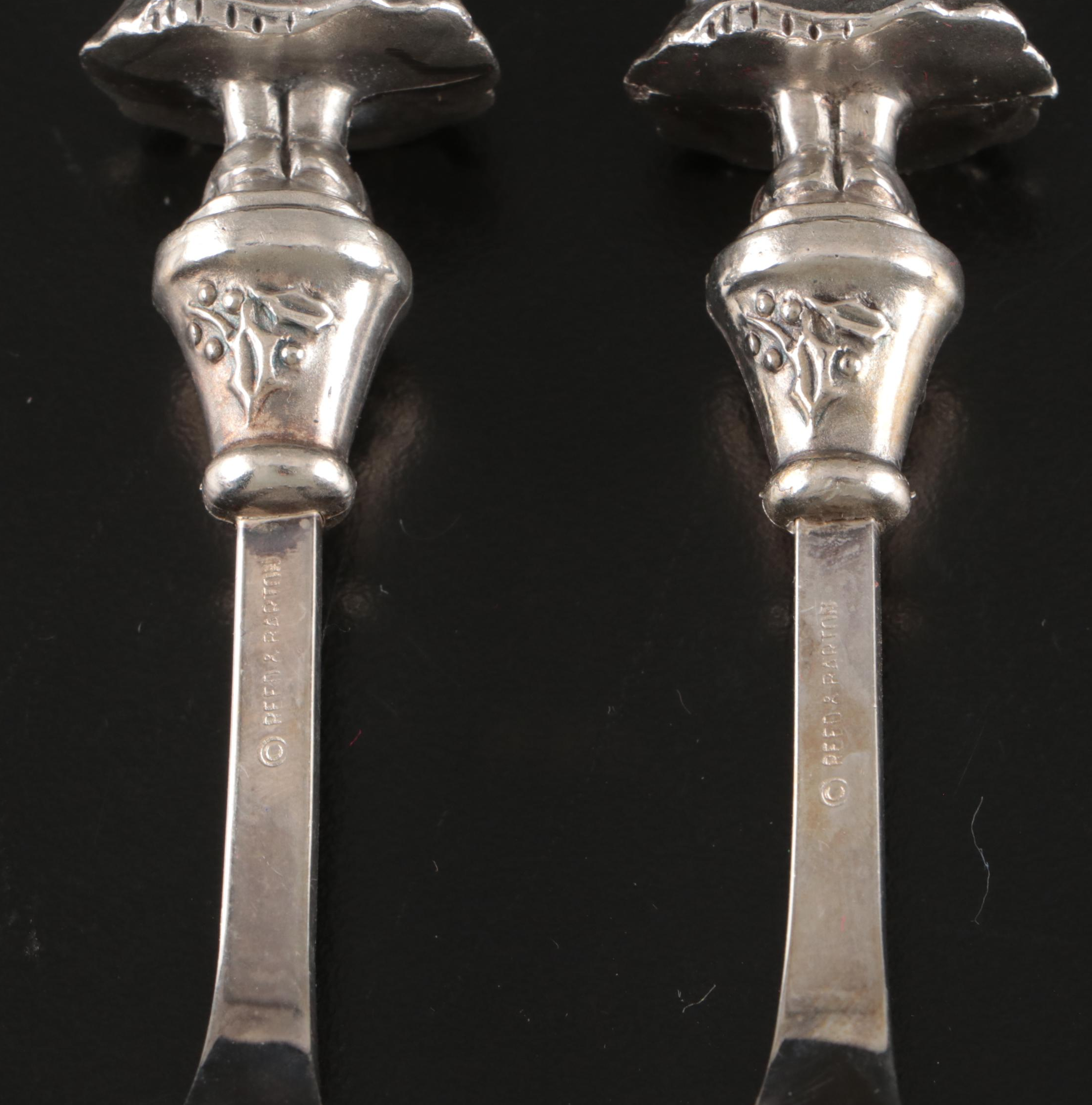 Reed & Barton "A Christmas Carol" Silver Plate Spoons, Late 20th Century