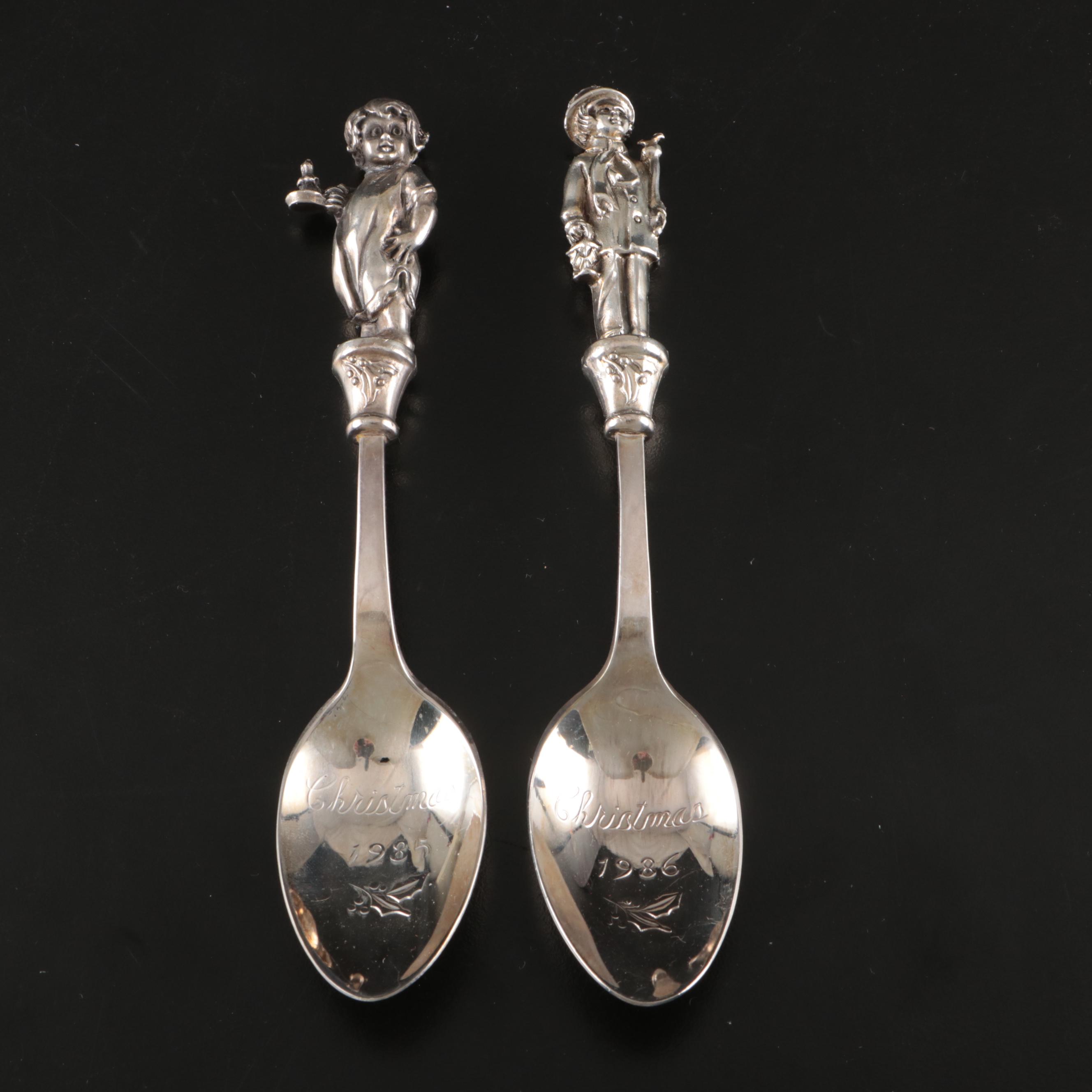 Reed & Barton "A Christmas Carol" Silver Plate Spoons, Late 20th Century