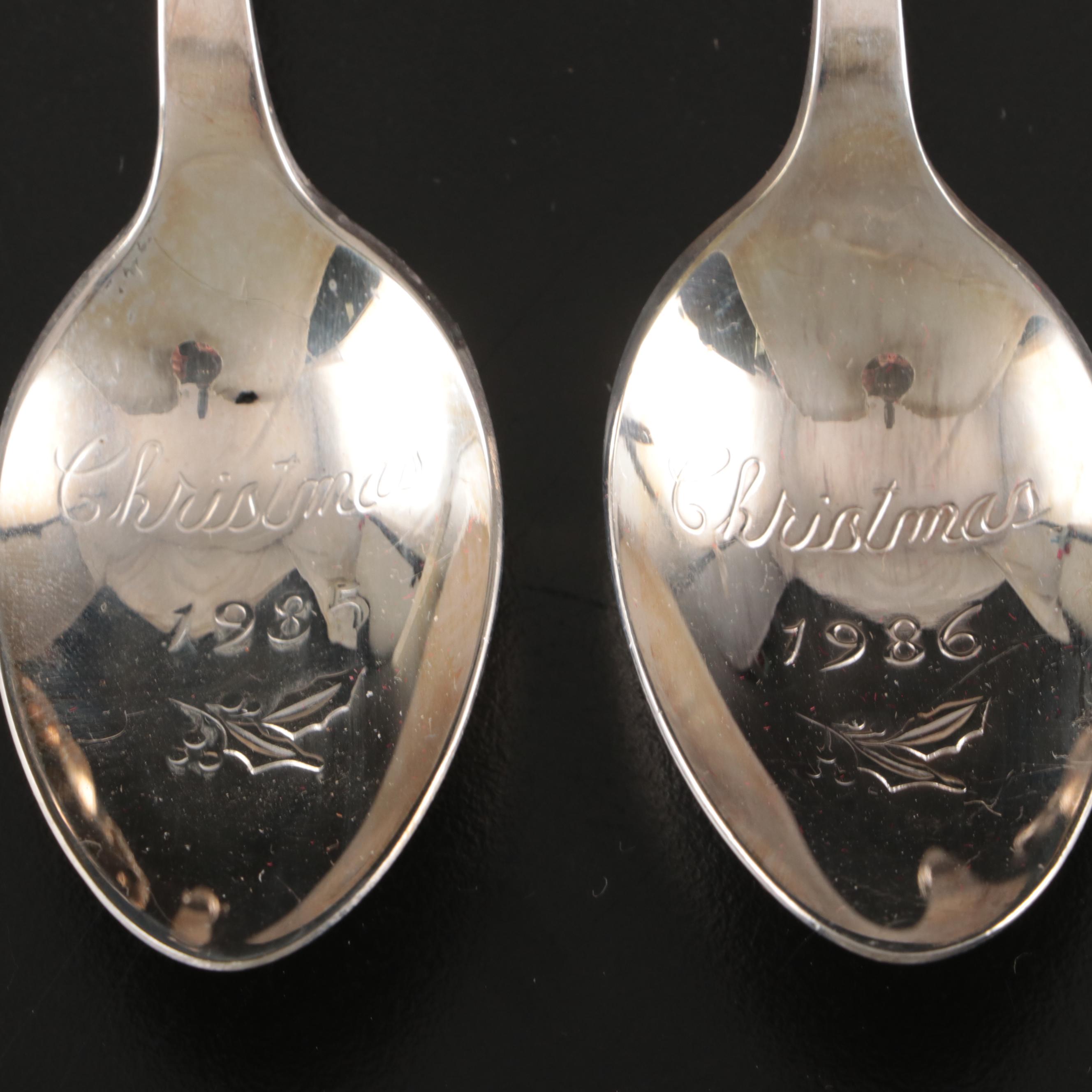 Reed & Barton "A Christmas Carol" Silver Plate Spoons, Late 20th Century