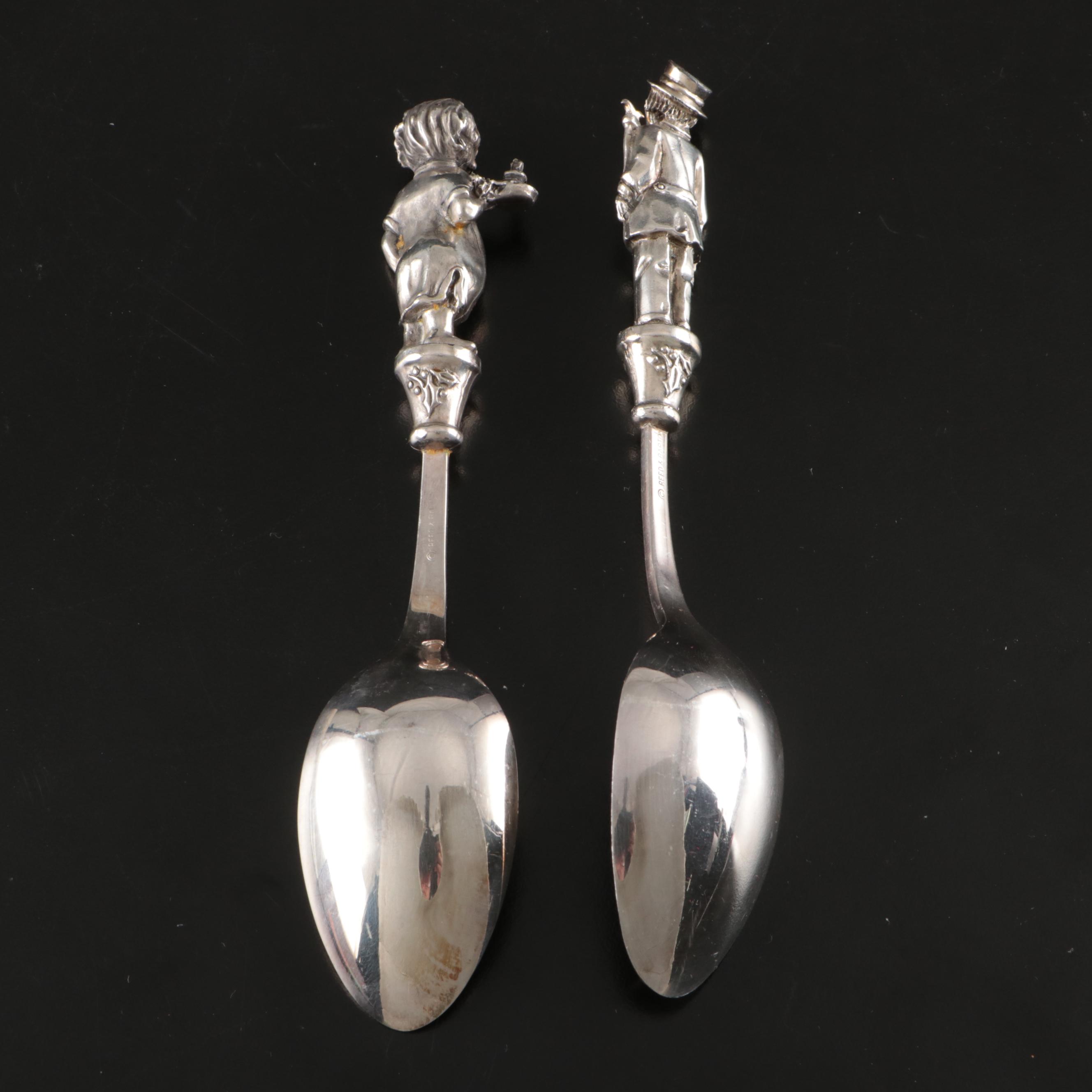 Reed & Barton "A Christmas Carol" Silver Plate Spoons, Late 20th Century
