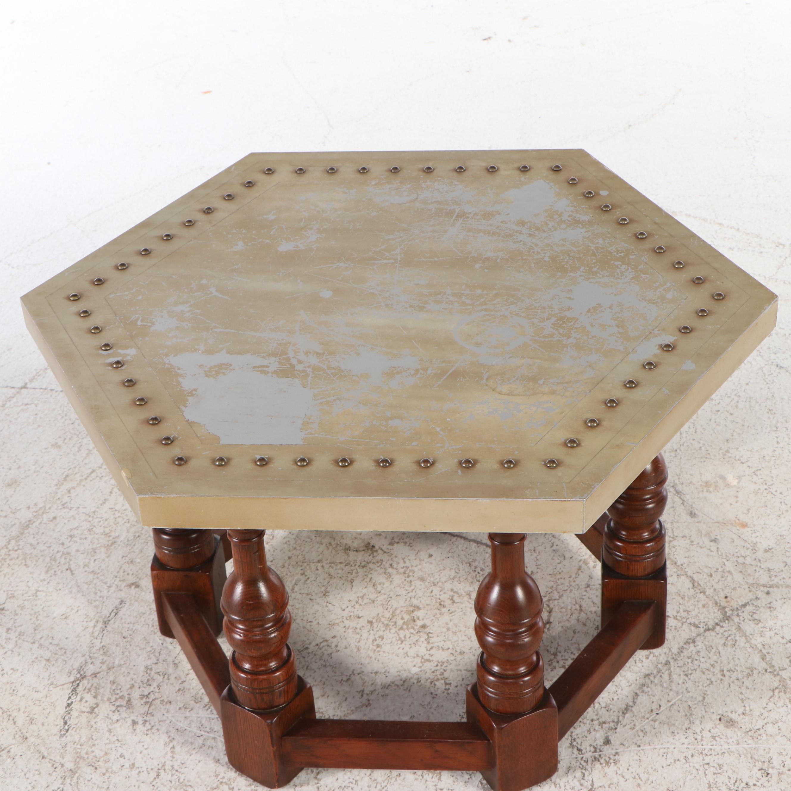 Wooden Hexagonal Coffee Table