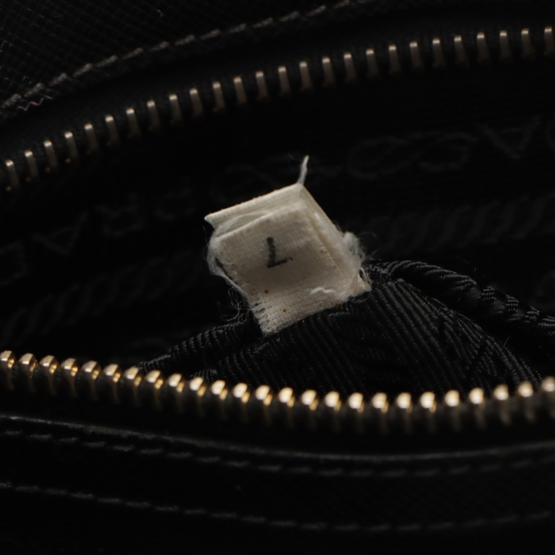 Prada Medium Galleria Double Zip Two-Way Bag in Black Saffiano Leather