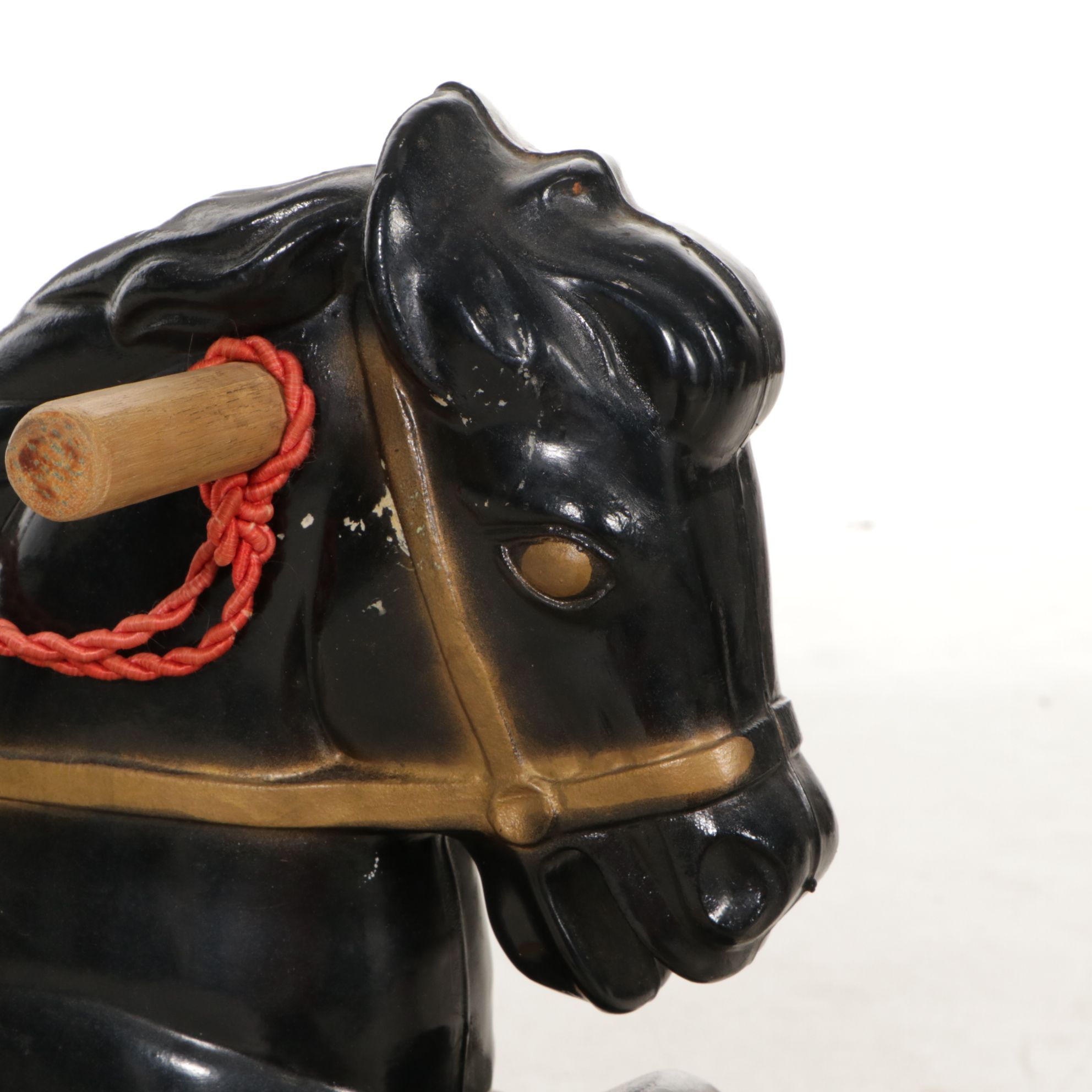 Knickerbocker "Ride On" Plush Horse and Plastic Hobby Horse