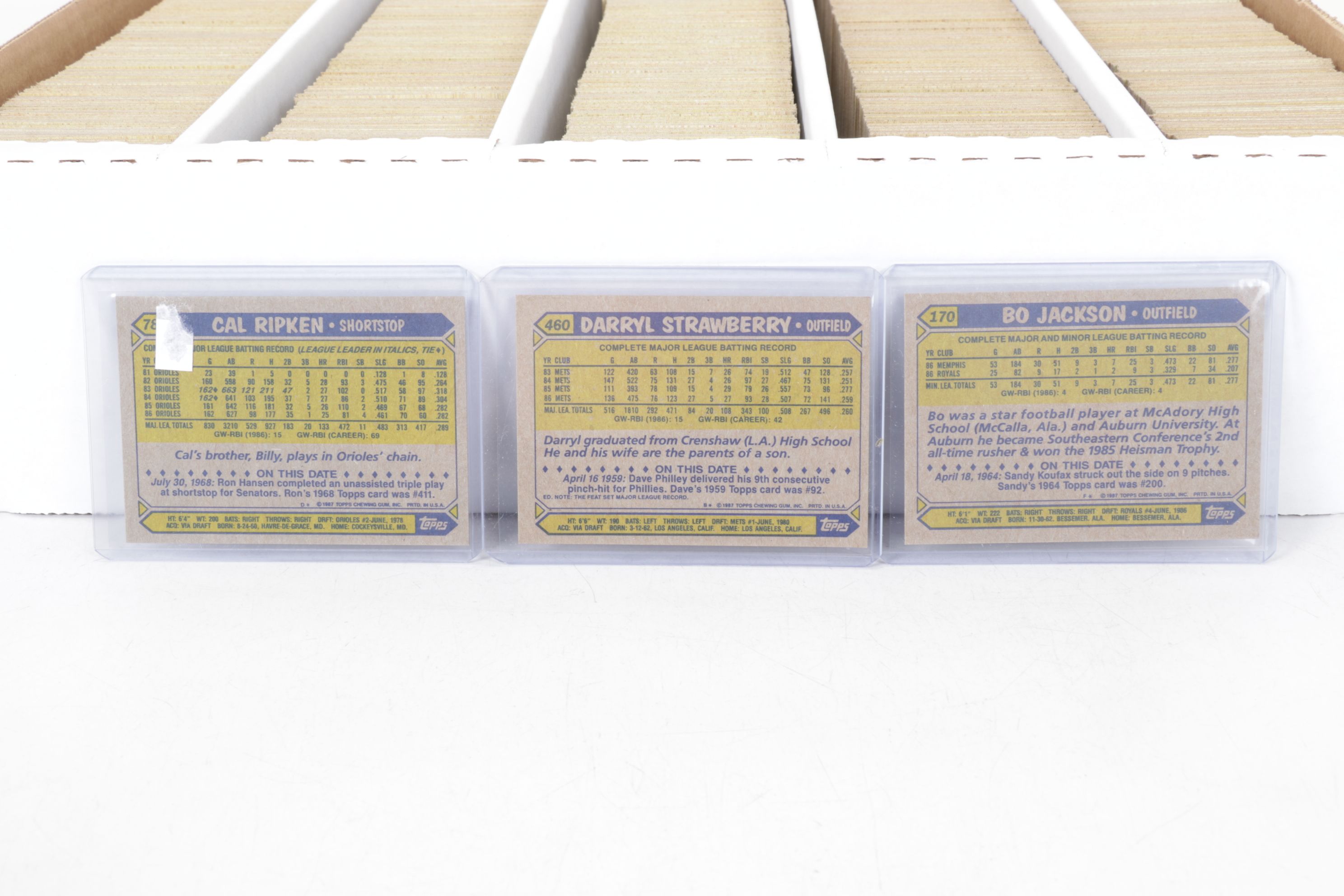 5,000 Topps Vending Cut Baseball Cards in Mint Condition, 1987