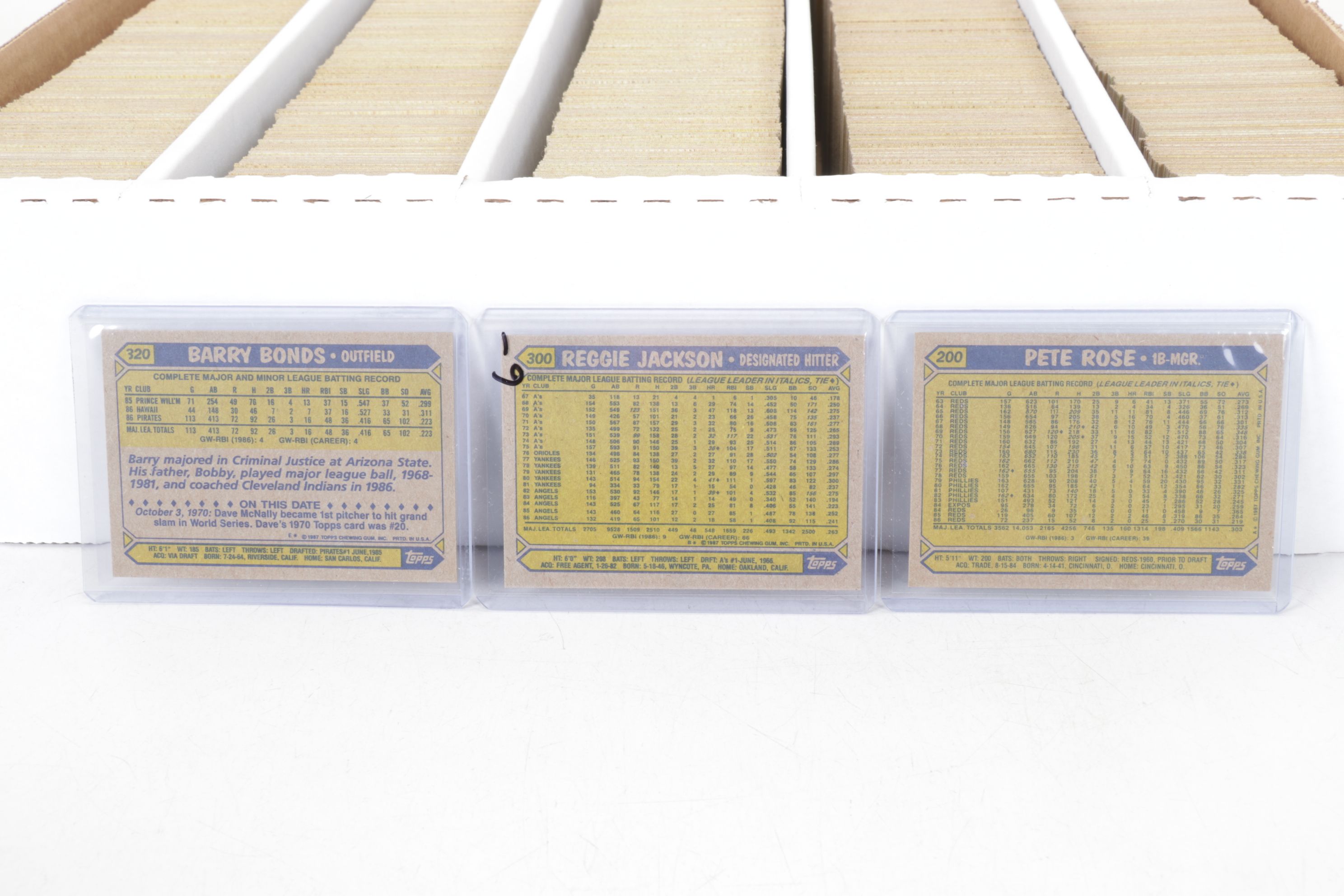 5,000 Topps Vending Cut Baseball Cards in Mint Condition, 1987