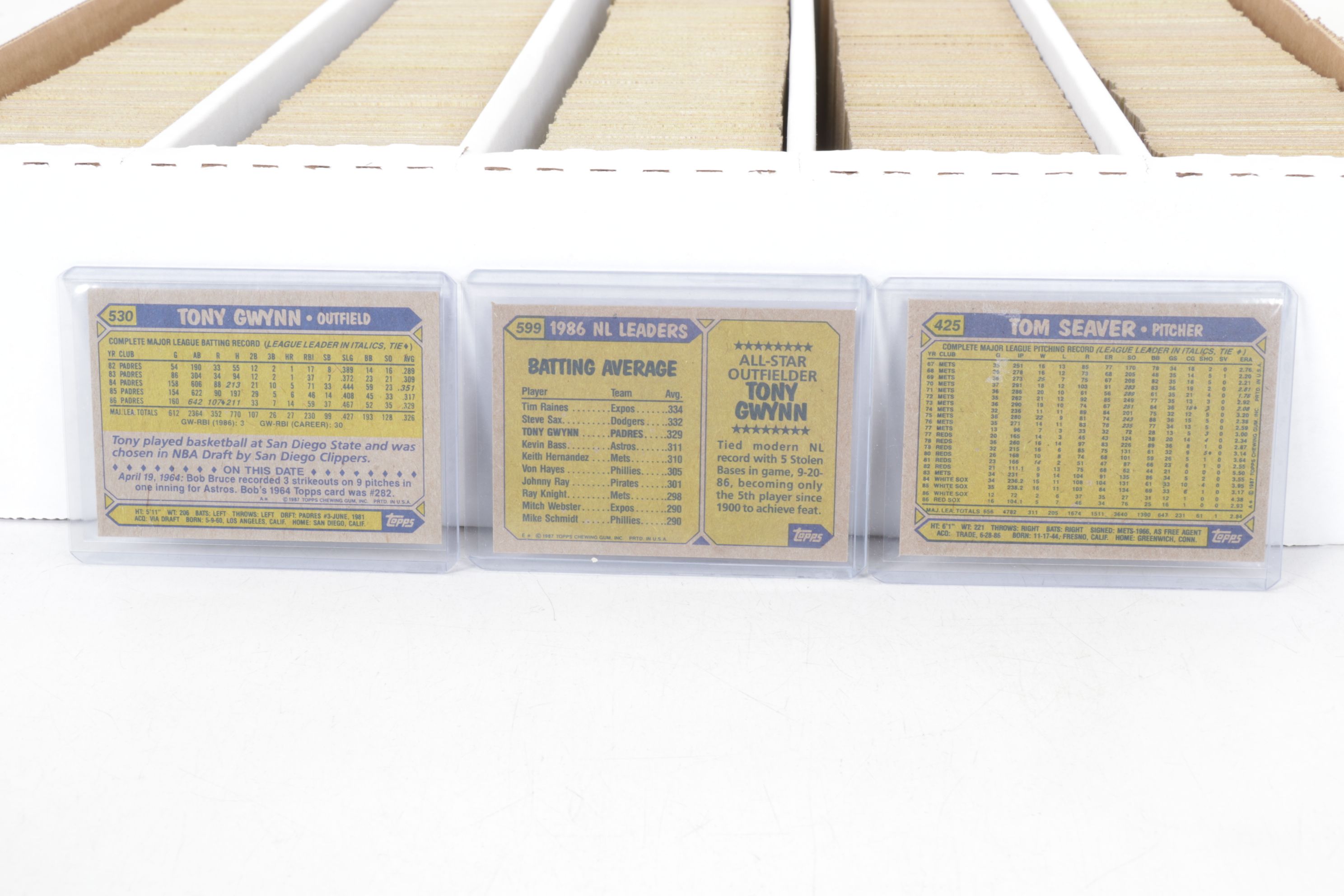 5,000 Topps Vending Cut Baseball Cards in Mint Condition, 1987