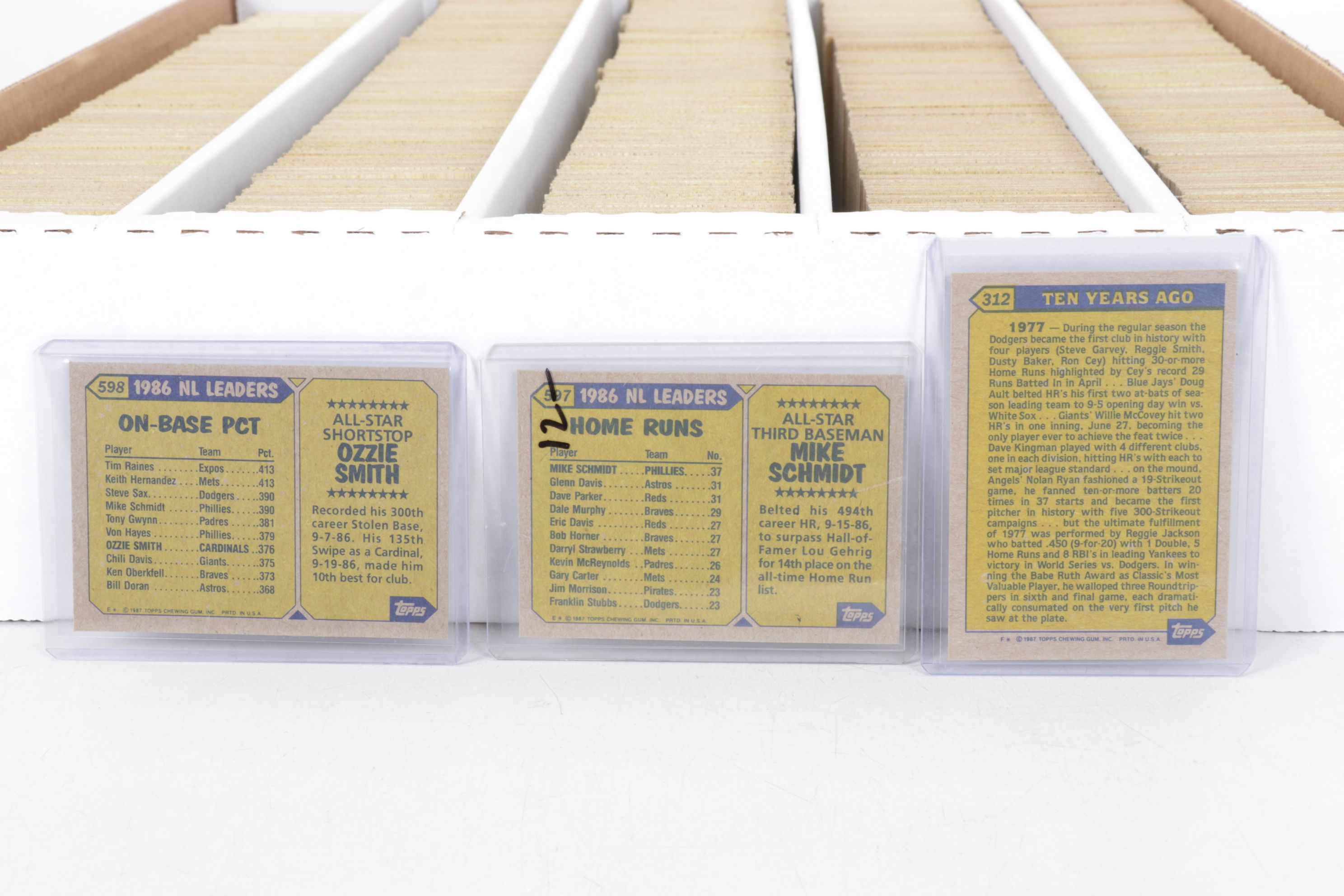 5,000 Topps Vending Cut Baseball Cards in Mint Condition, 1987