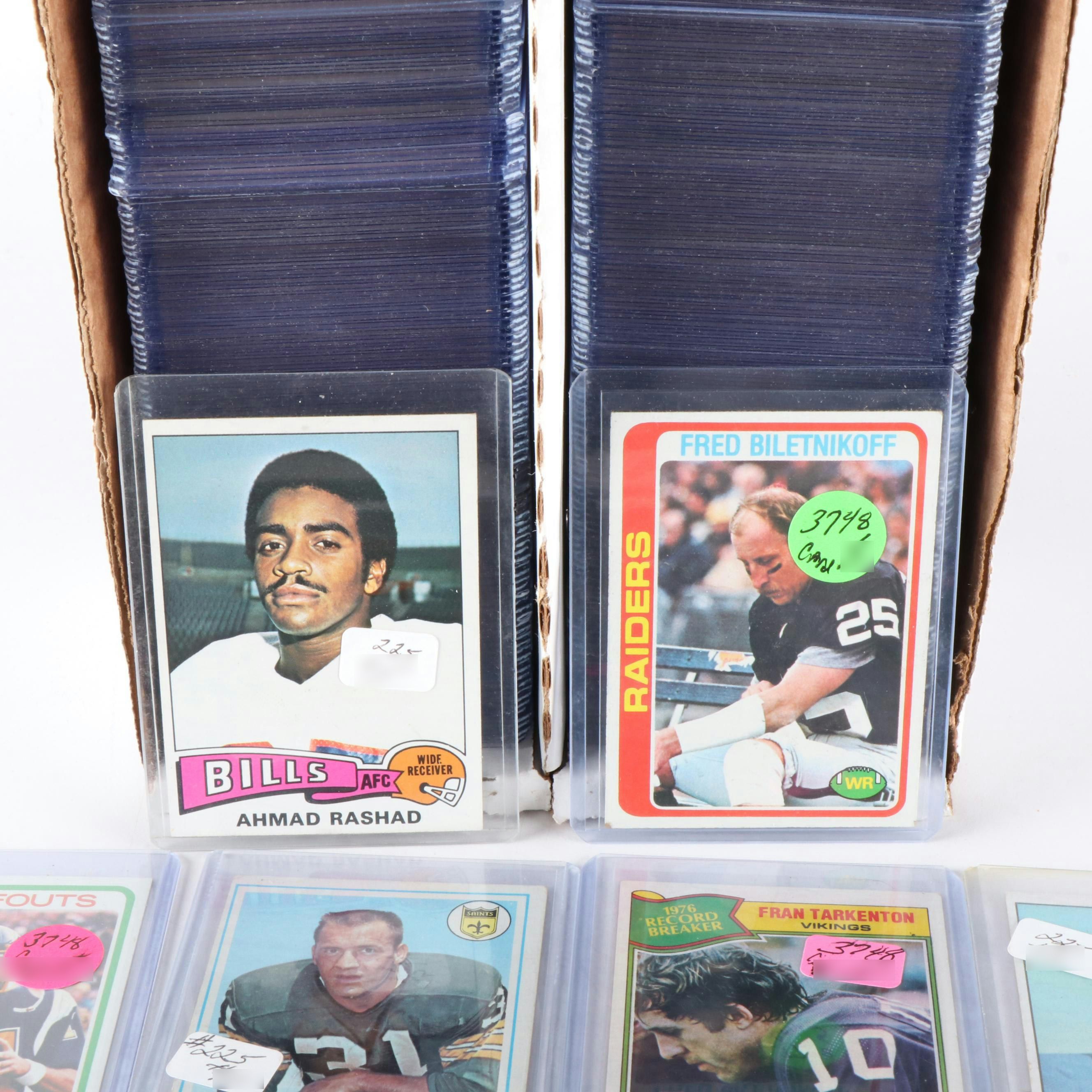 Topps and Philadelphia Football Cards Featuring Bart Starr, Len Dawson, and More
