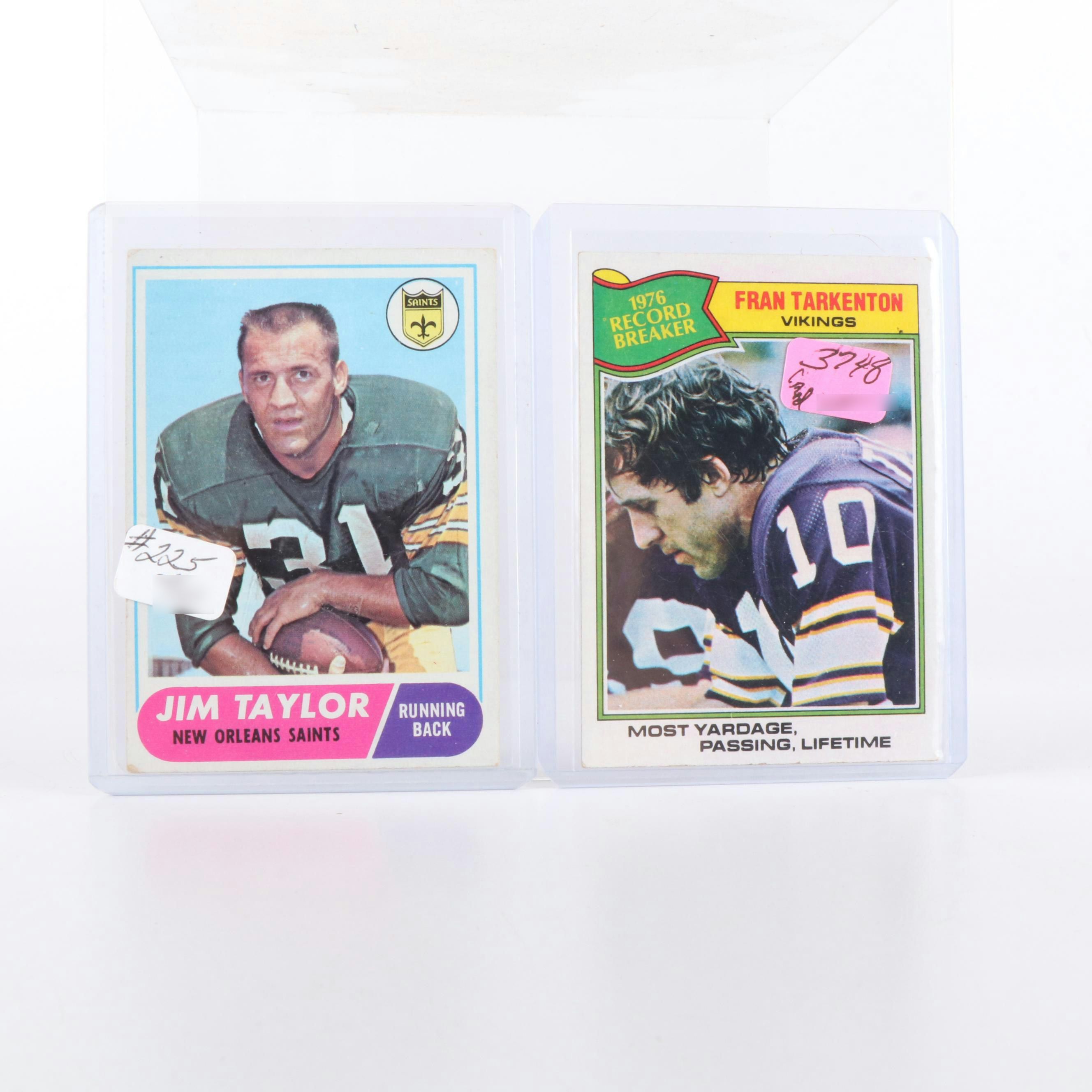 Topps and Philadelphia Football Cards Featuring Bart Starr, Len Dawson, and More