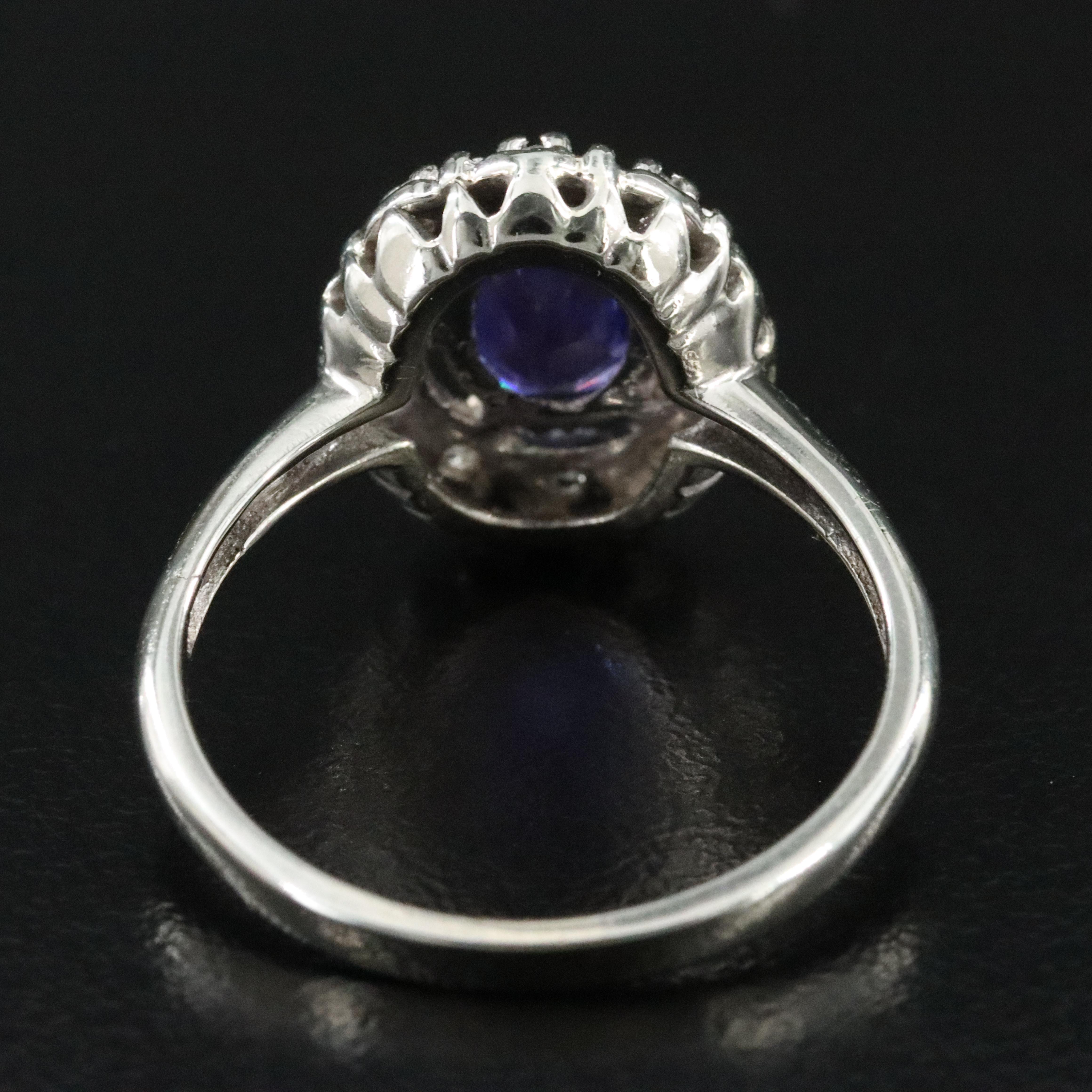 10K Sapphire and Diamond Ring