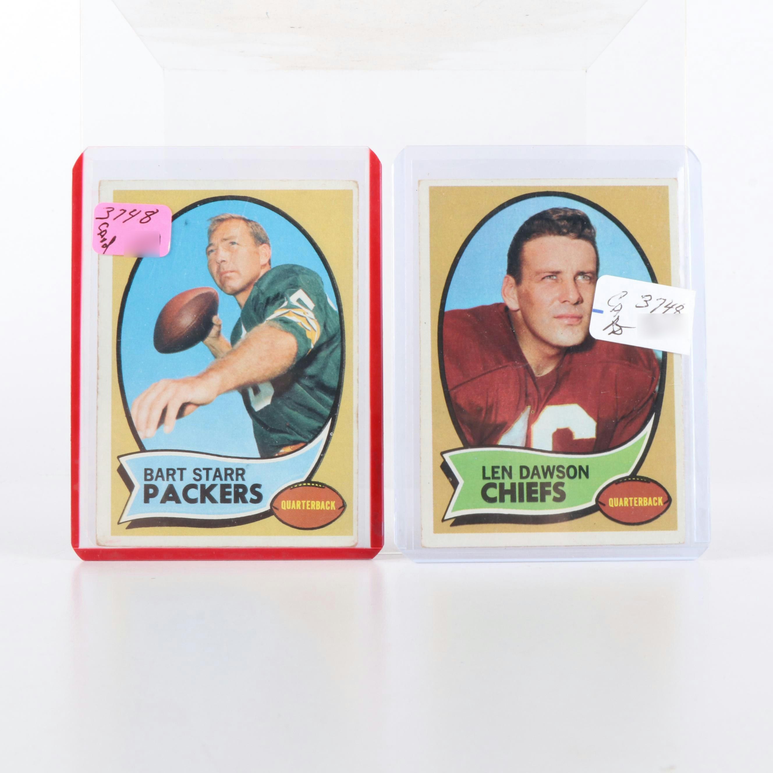 Topps and Philadelphia Football Cards Featuring Bart Starr, Len Dawson, and More