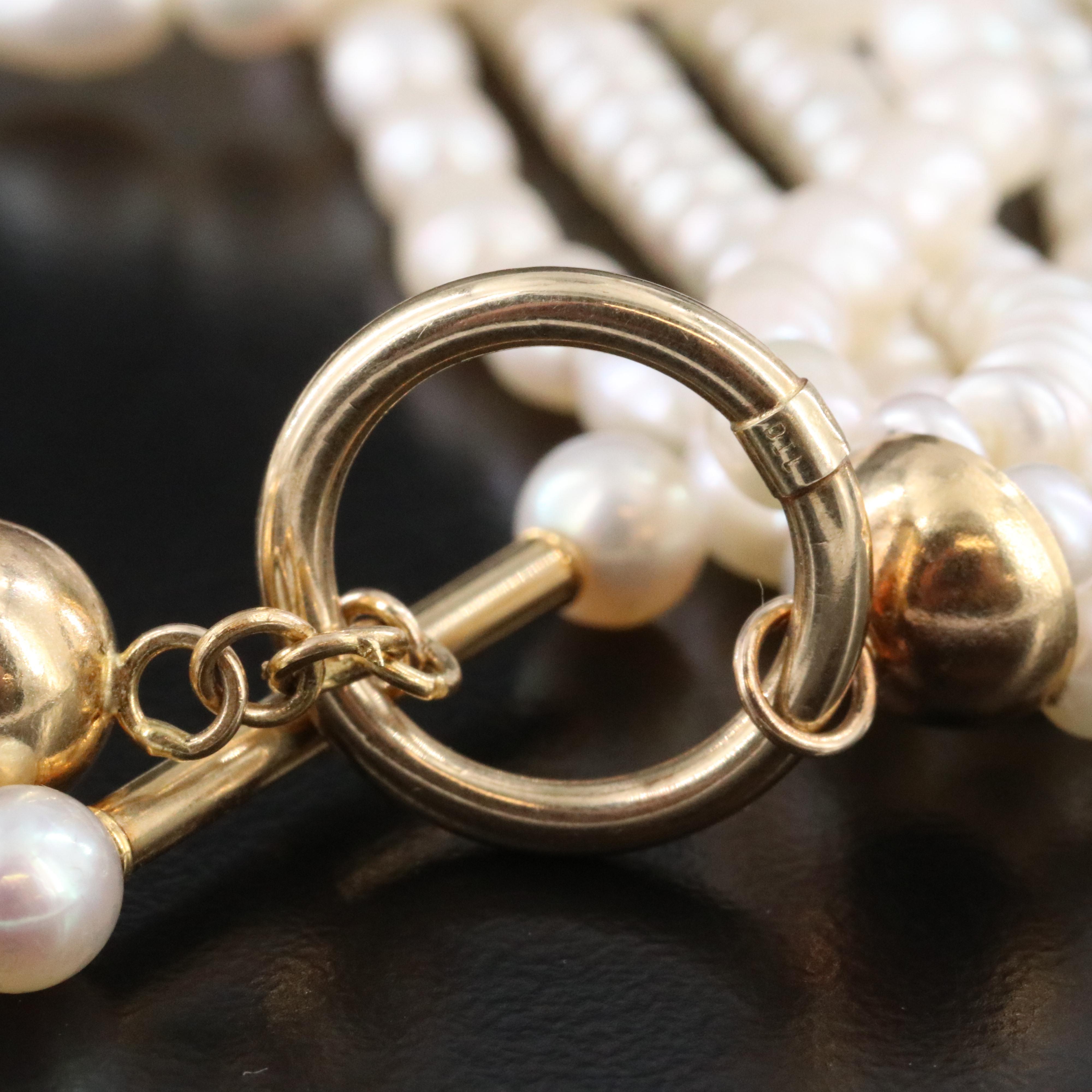 Cultured Pearl Torsade with 14K Toggle Clasp