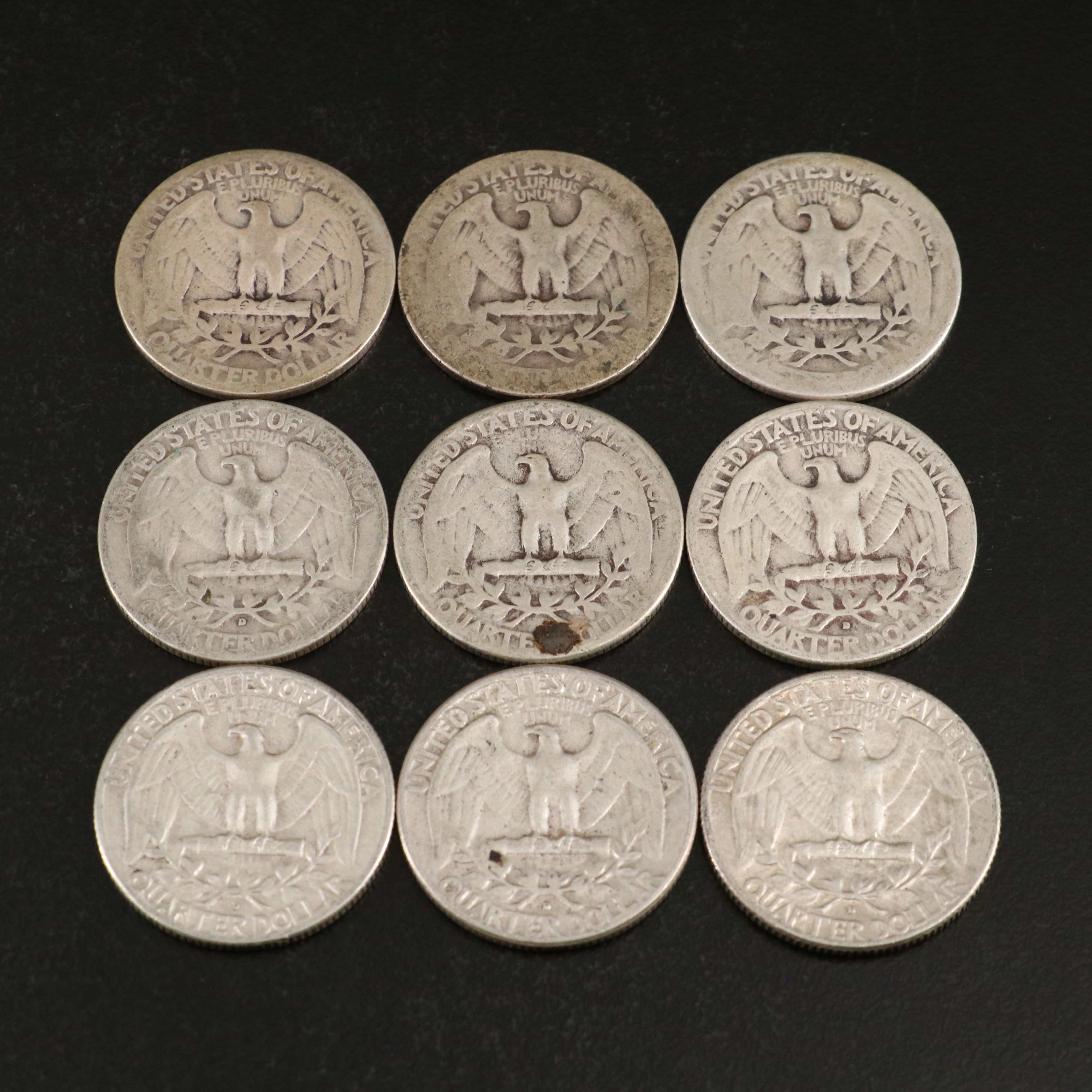 121 Washington Silver Quarters