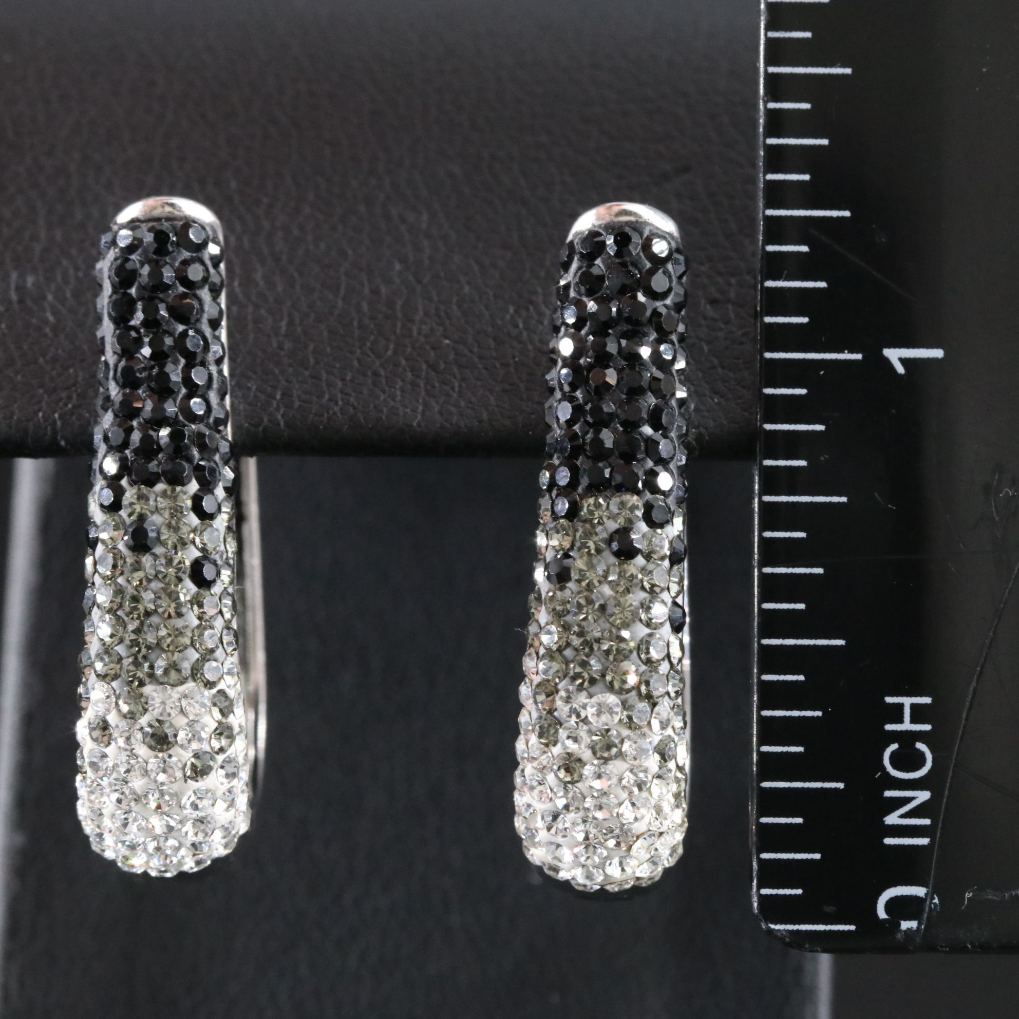 Sterling Glass Inside-Out Hoop Earrings