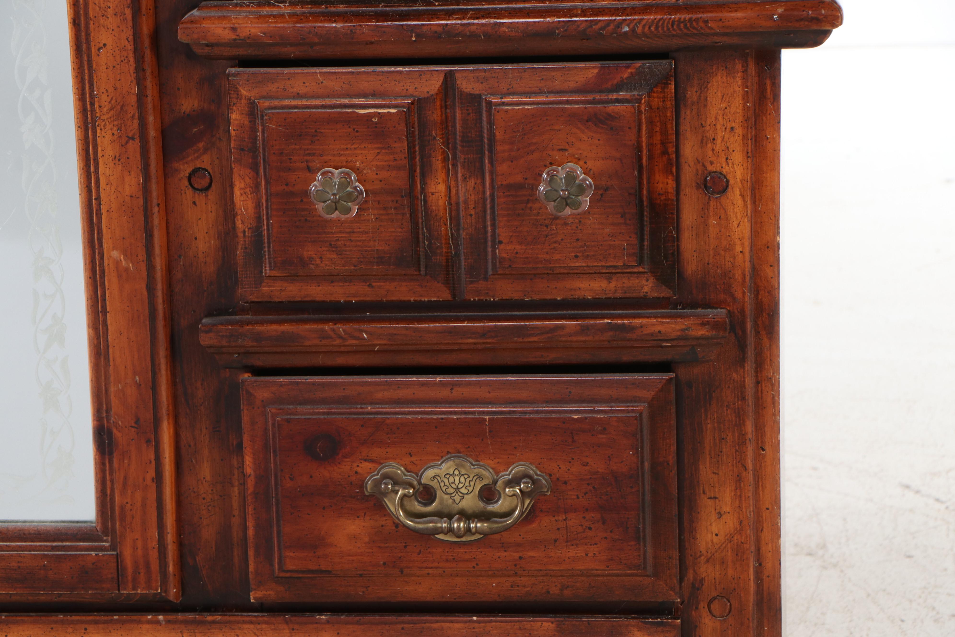 Vintage Chifferobe with Floral Decals