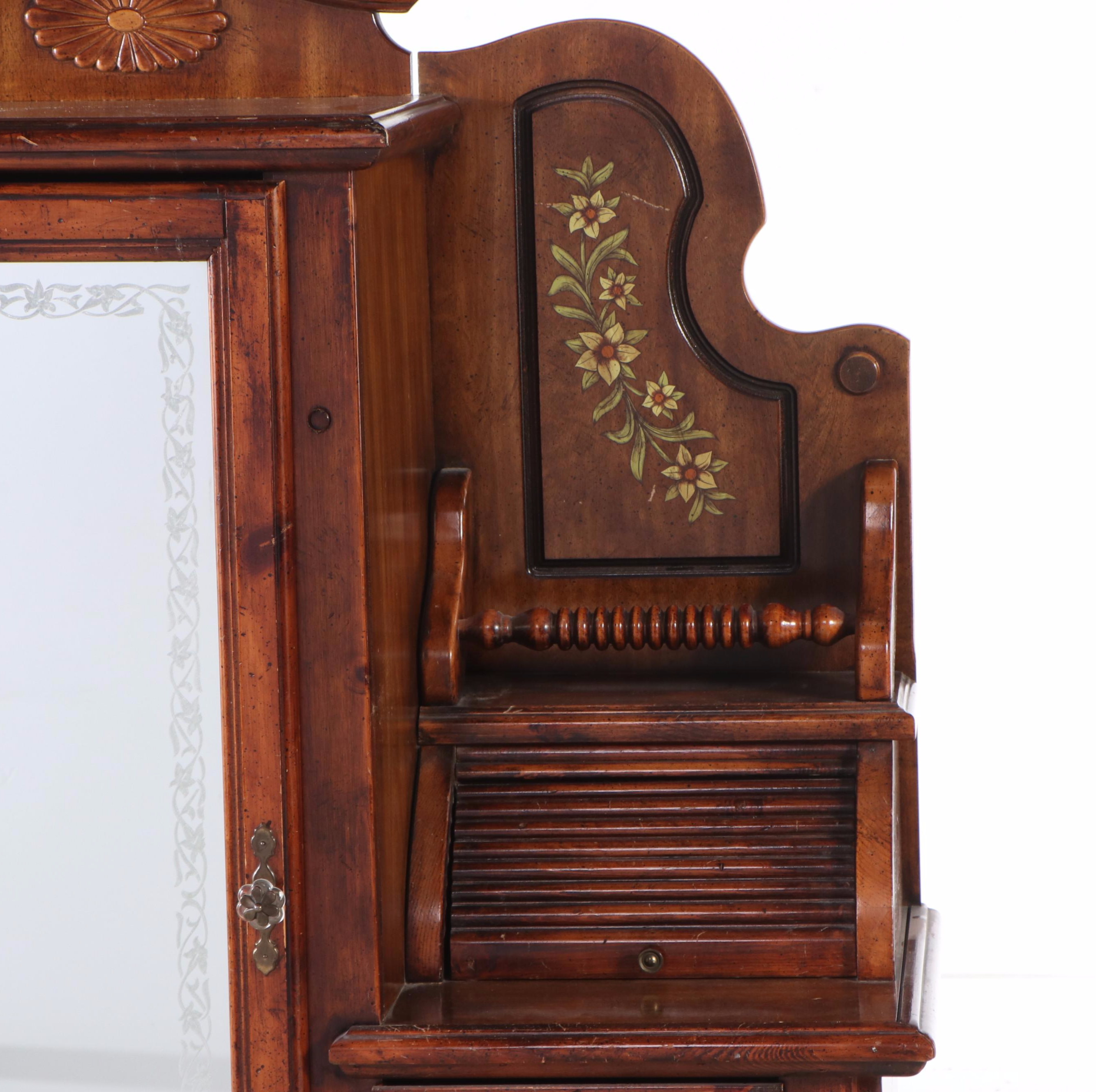 Vintage Chifferobe with Floral Decals