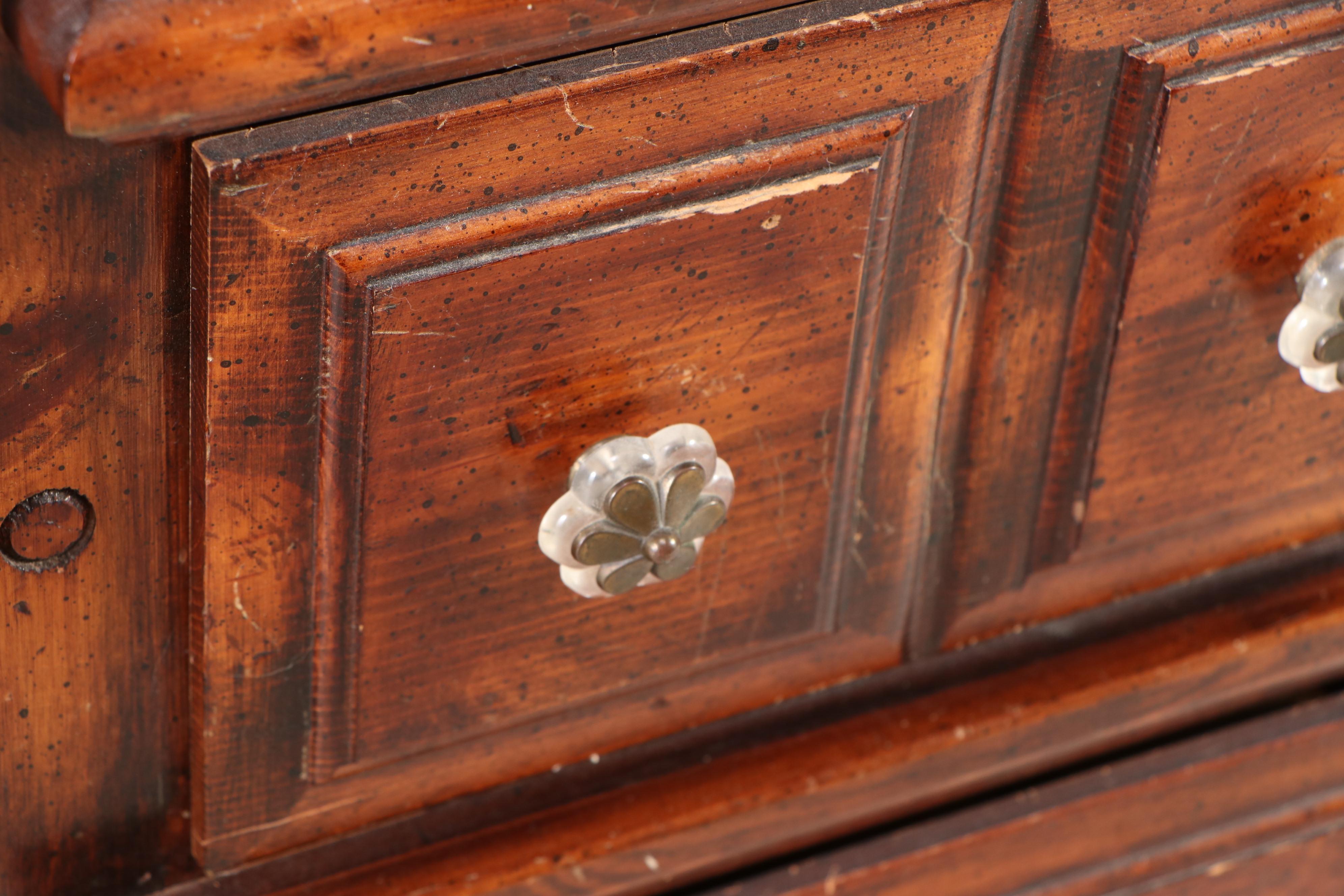 Vintage Chifferobe with Floral Decals