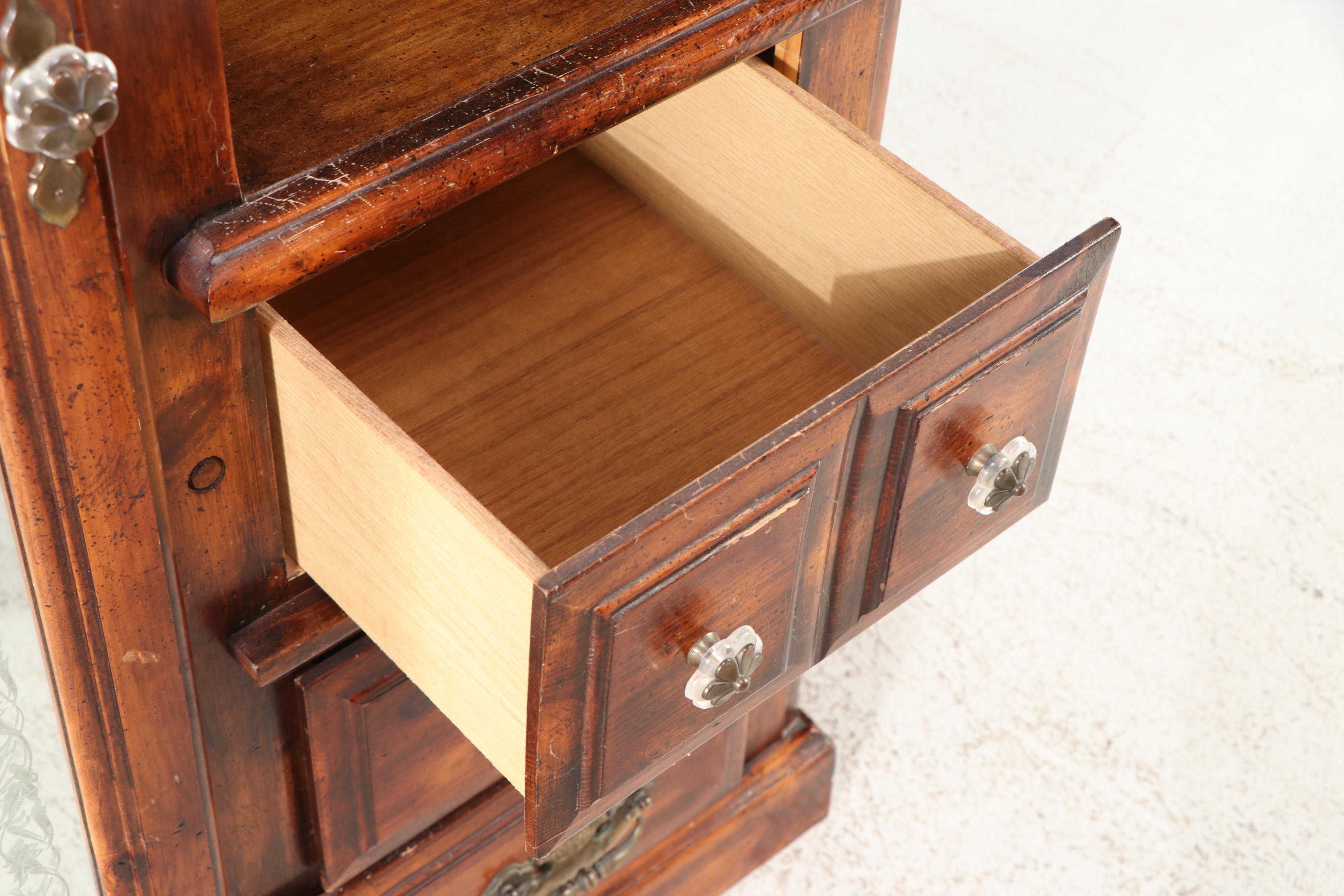 Vintage Chifferobe with Floral Decals