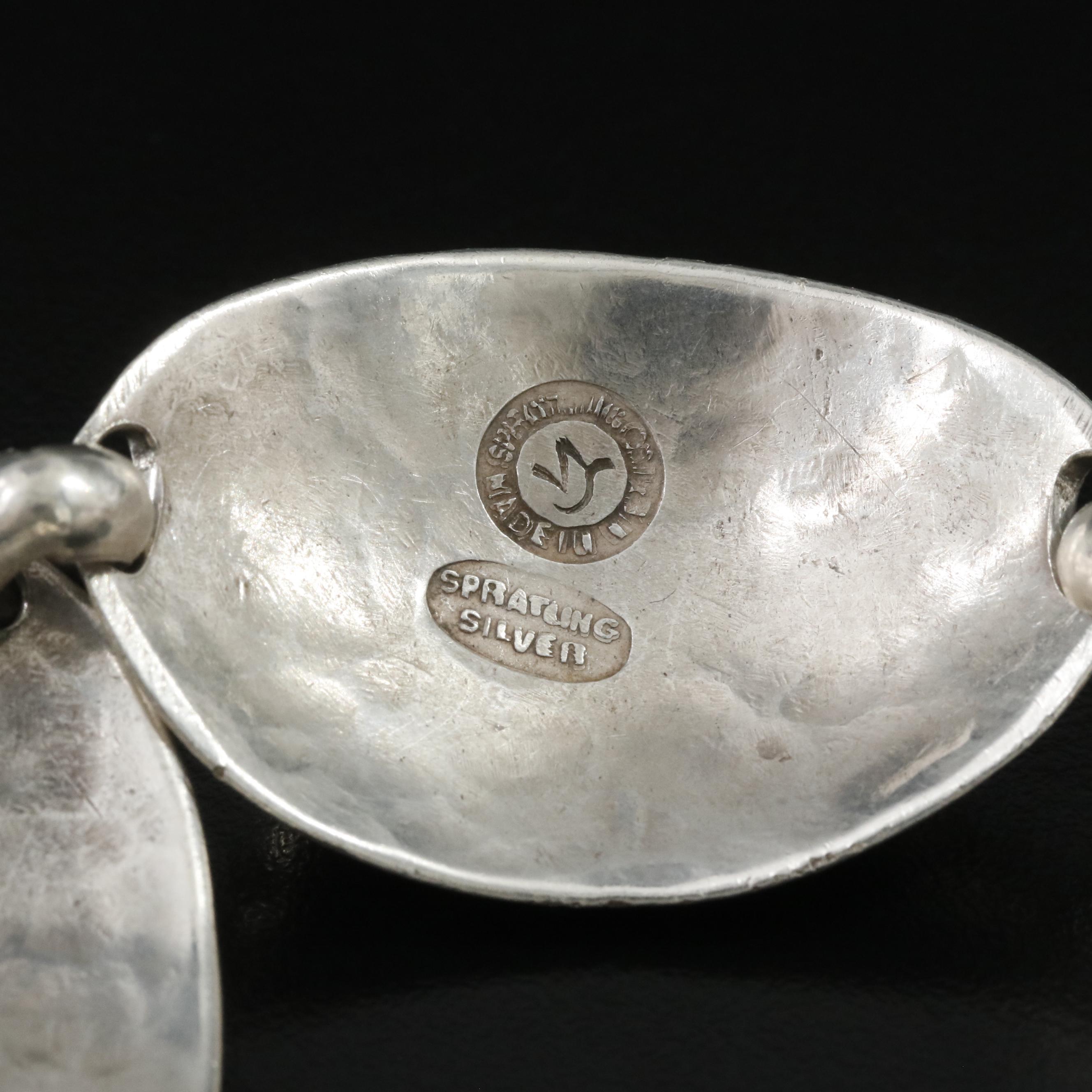 1940s William Spratling 950 Silver Stylized Leopard Link Bracelet