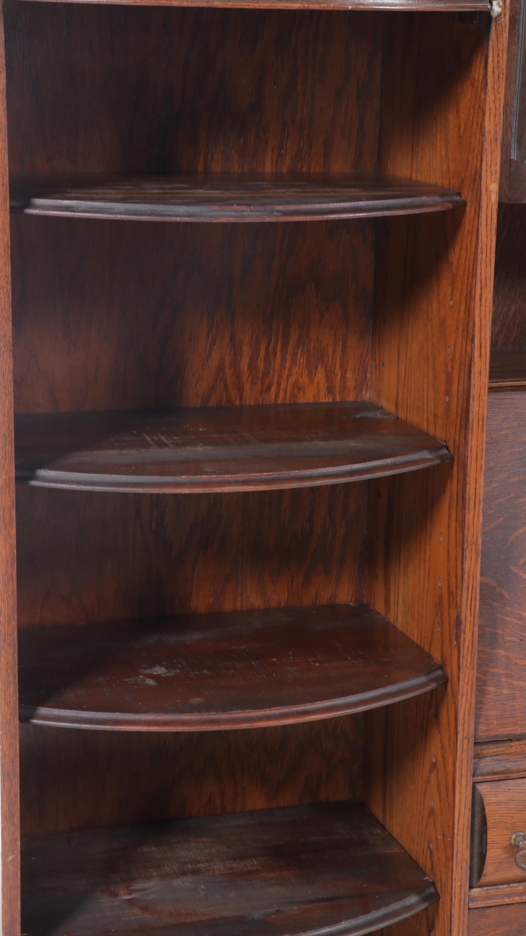 Victorian Oak Side-by-Side Oak Secretary Desk