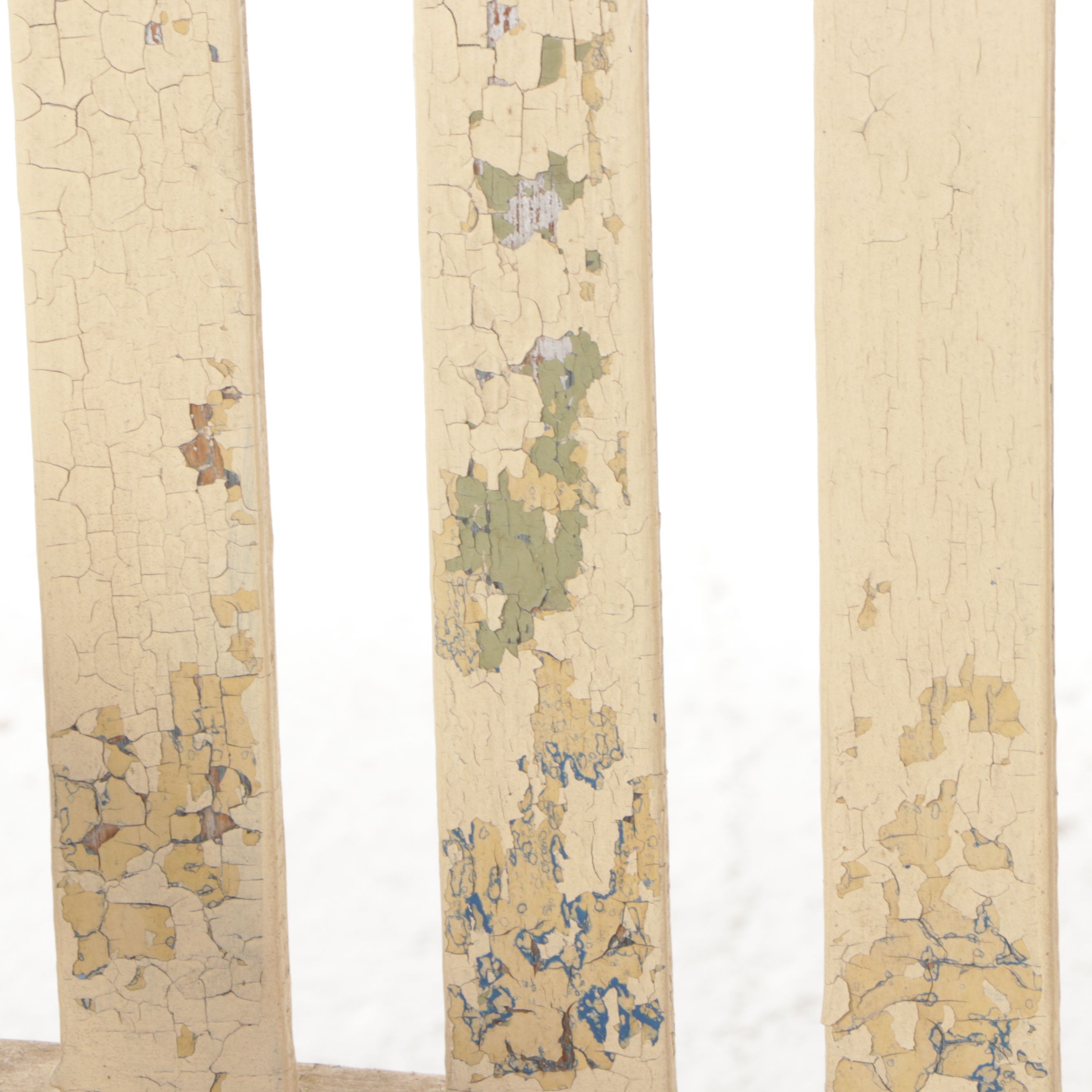 Art Deco Style Painted Wooden Bench, Early 20th Century