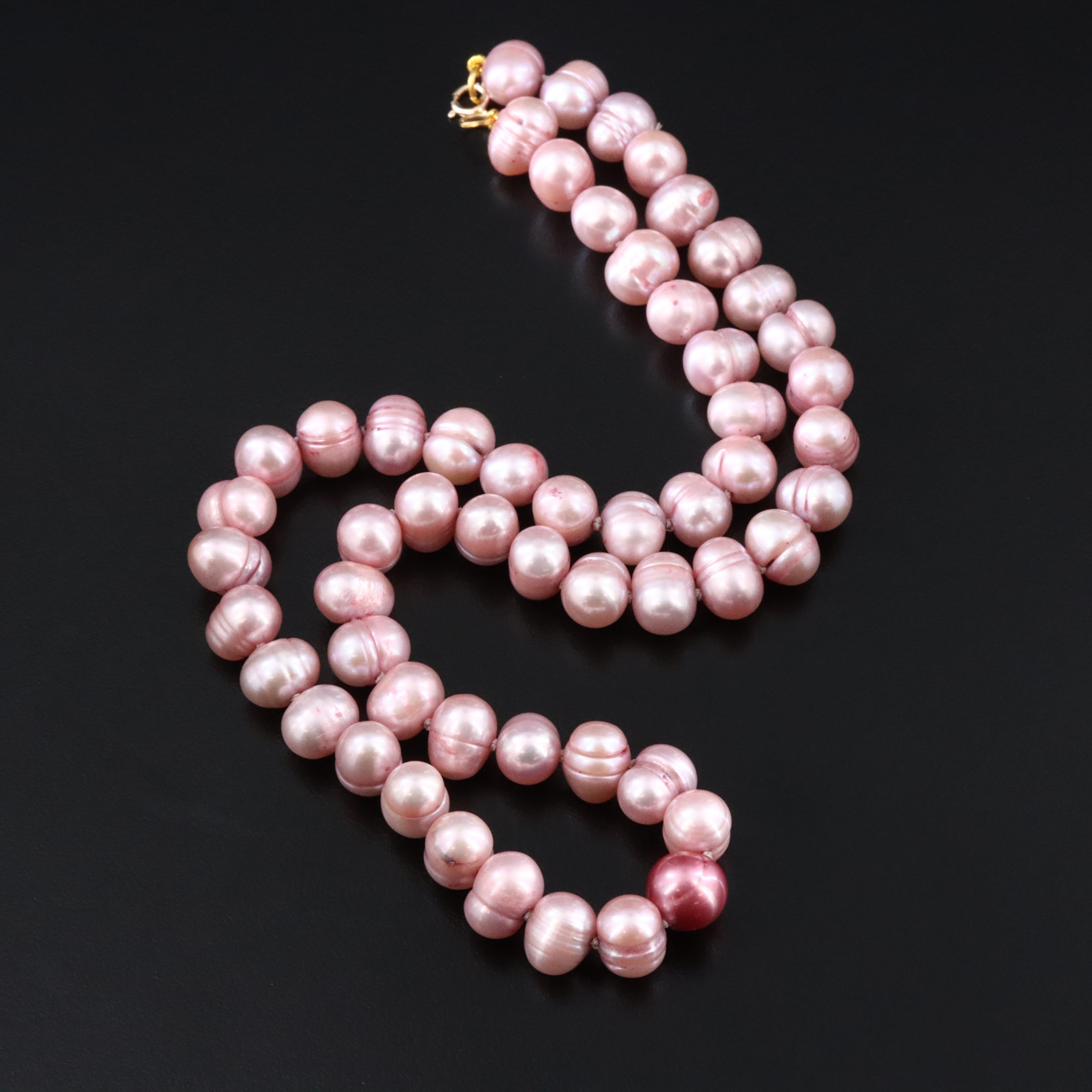 7.50 – 9.50 MM Pearl Necklace with 14K Clasp